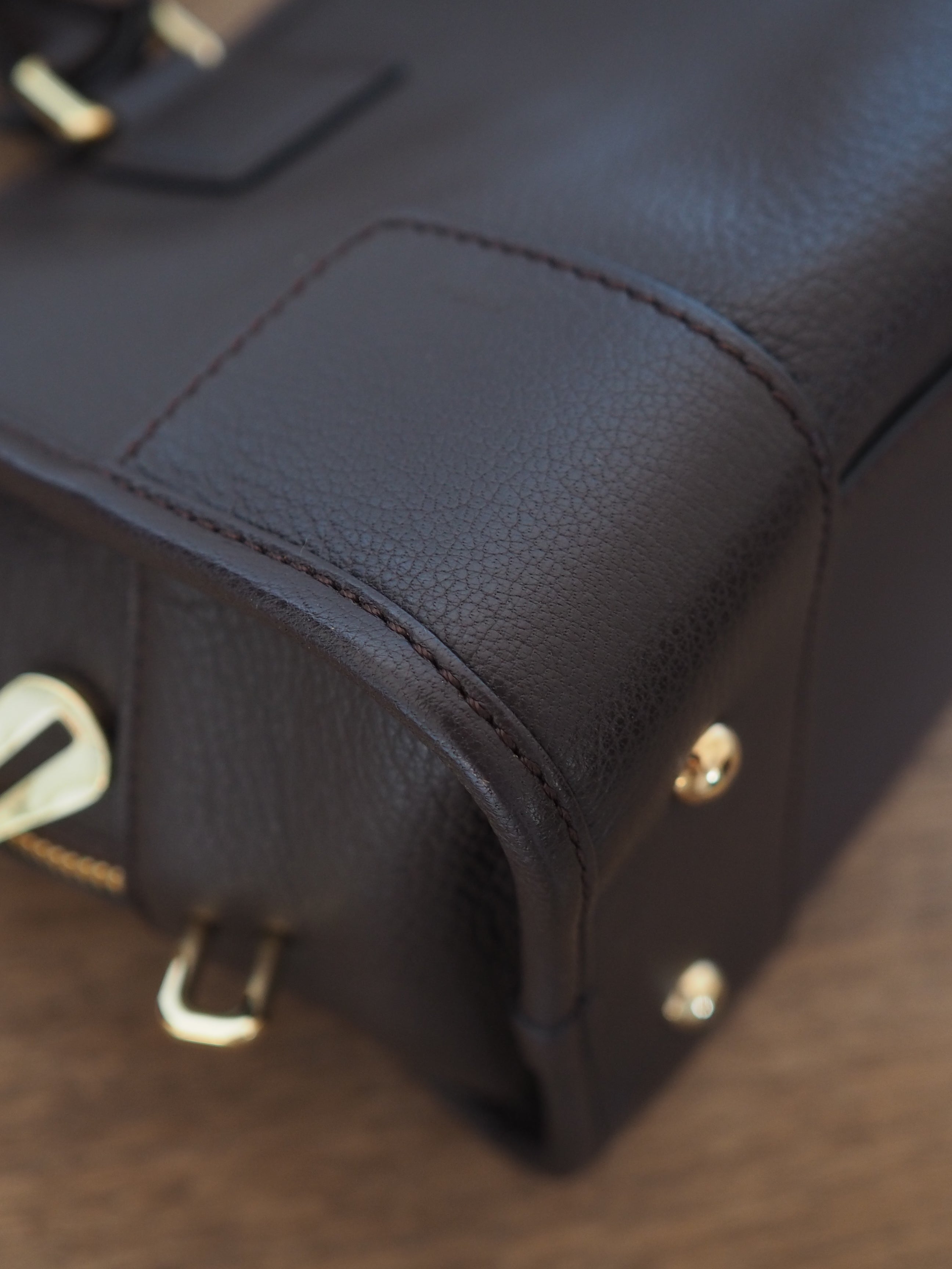 LOEWE ロエベ アマソナ 28 ボストン ハンド バッグ ブラウン ゴールド
