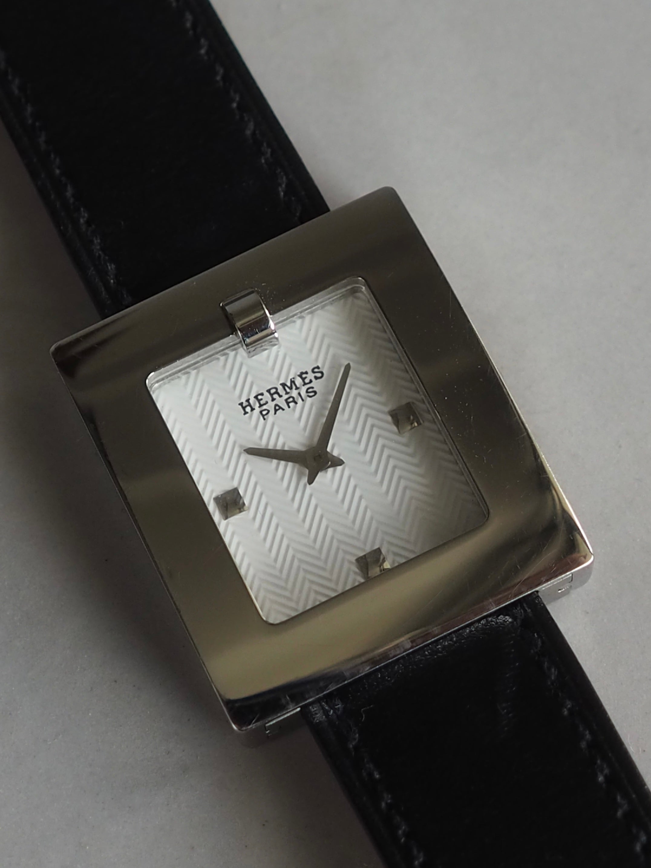 HERMES エルメス ベルト ウォッチ 腕時計 シルバー 2色 ブラック