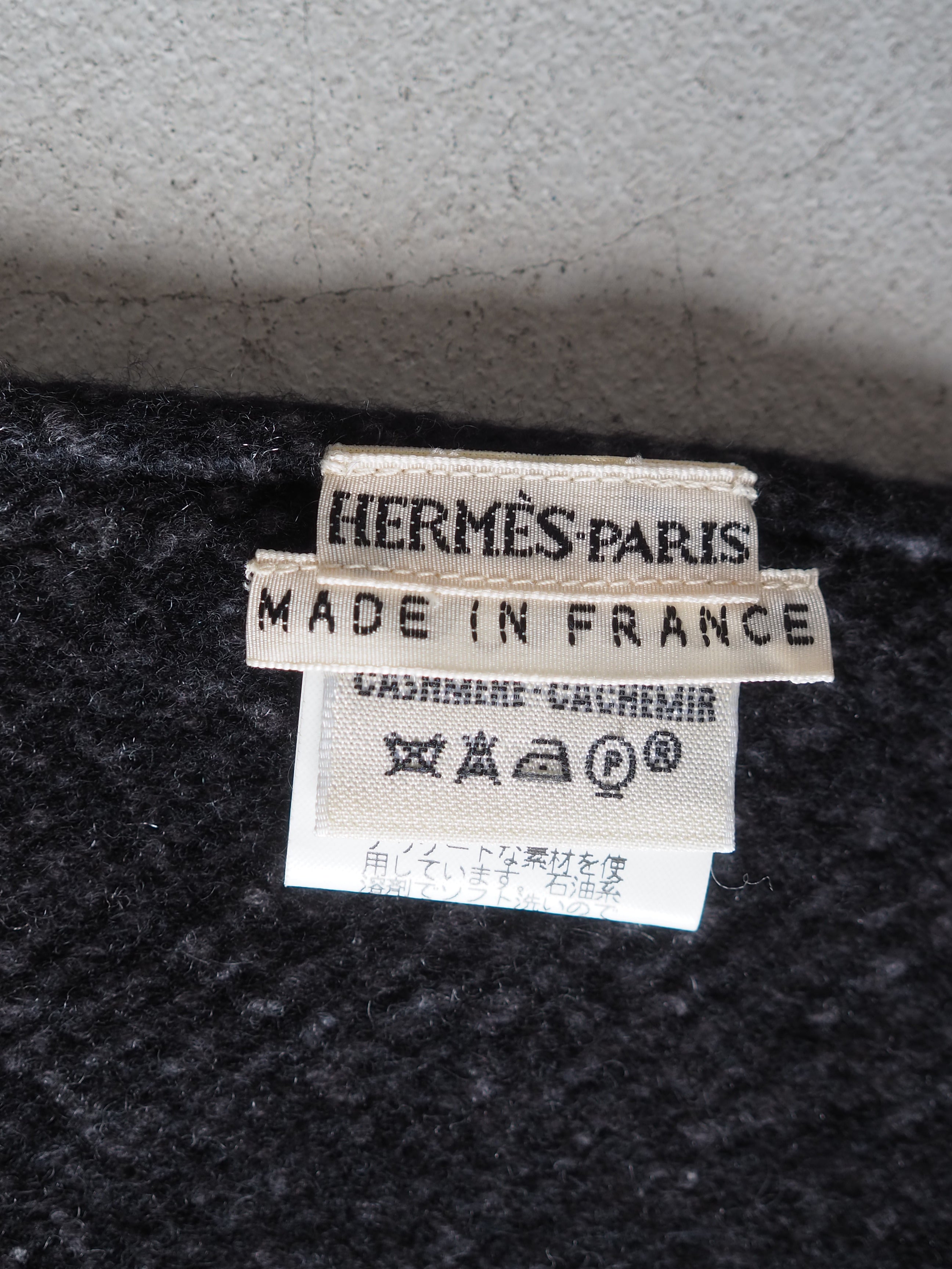 HERMES マルジェラ期 ヘリンボーンベスト ウールカシミヤ 36 HERMES マルジェラ期 ヘリンボーンベスト ウールカシミヤ 36