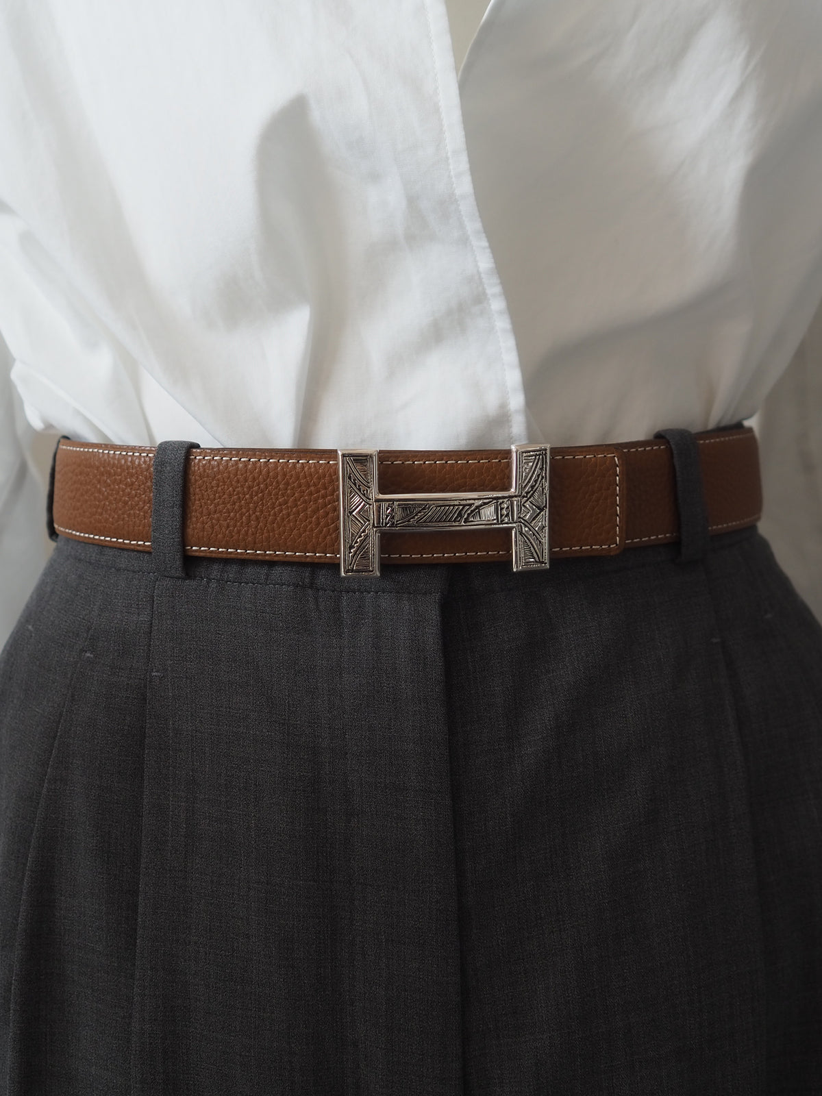 HERMÈS Leather Belt 70