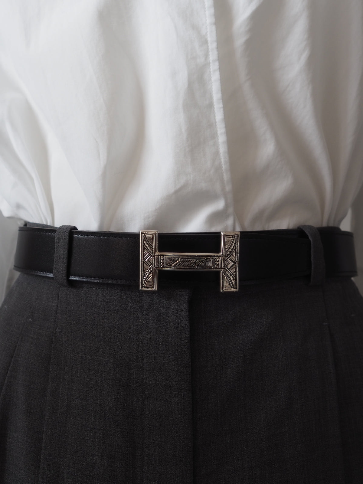 HERMÈS Leather Belt 95