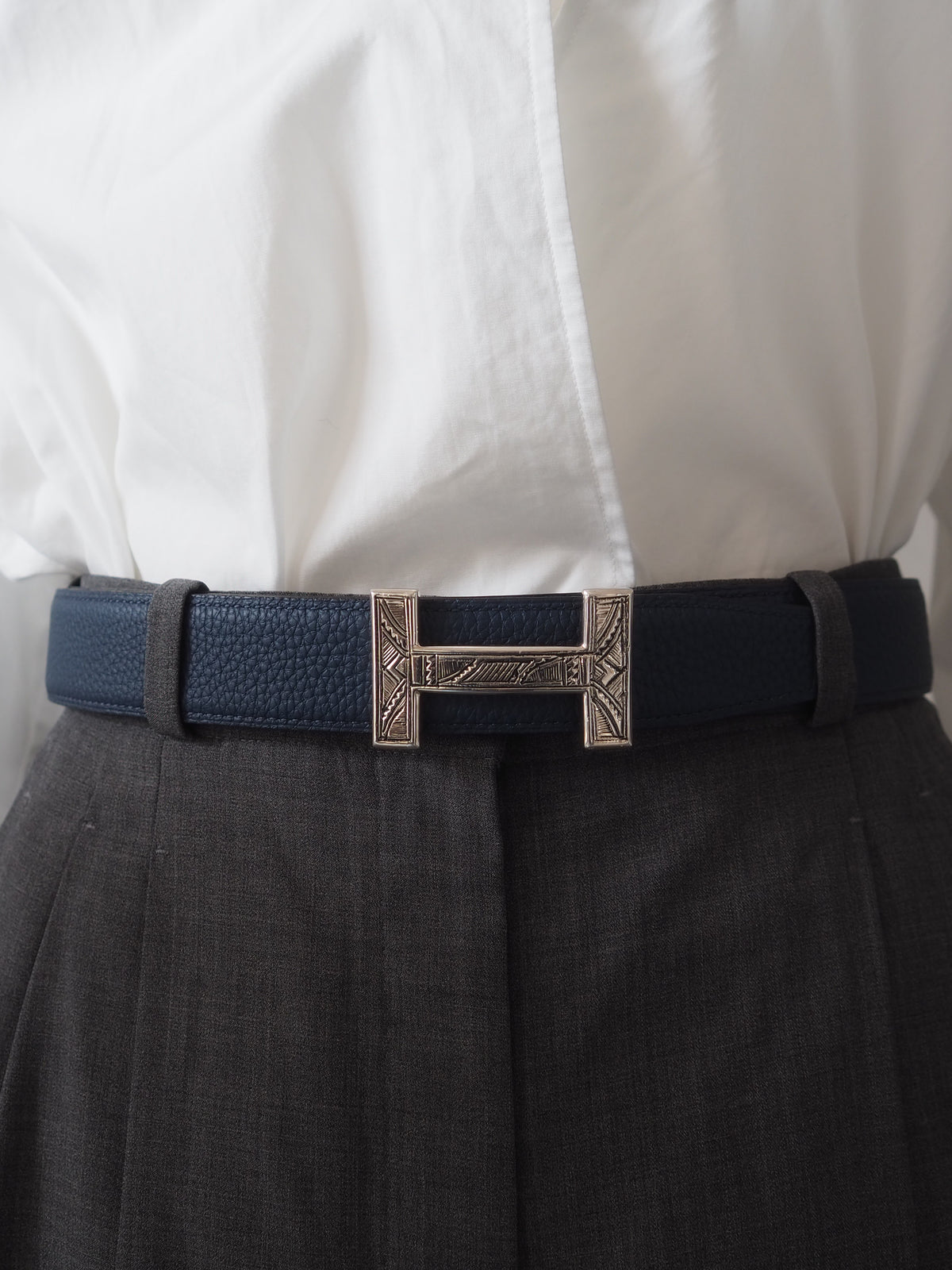 HERMÈS Leather Belt 95