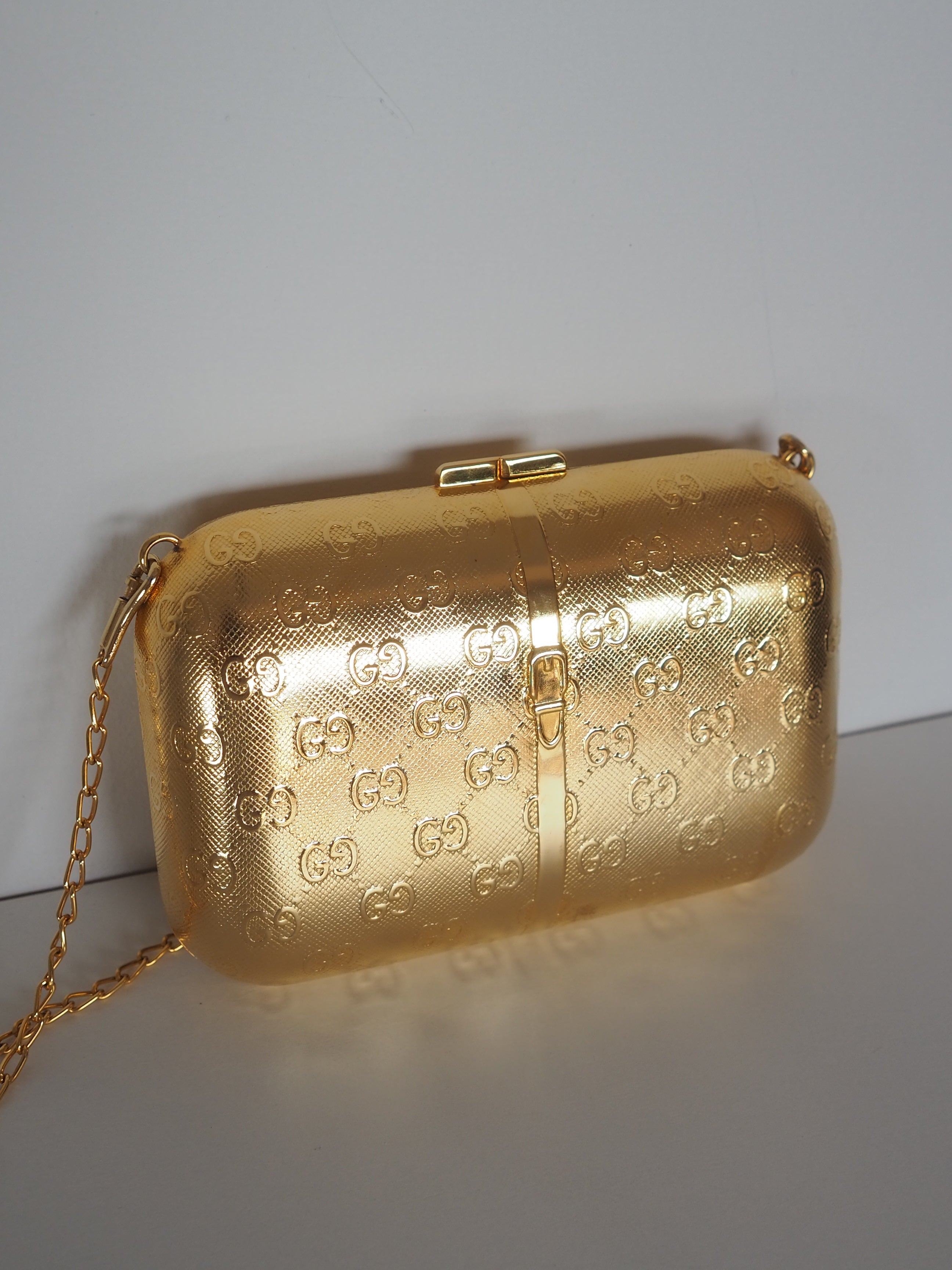GUCCI GG メタル チェーン ショルダーバッグ ゴールド ヴィンテージ