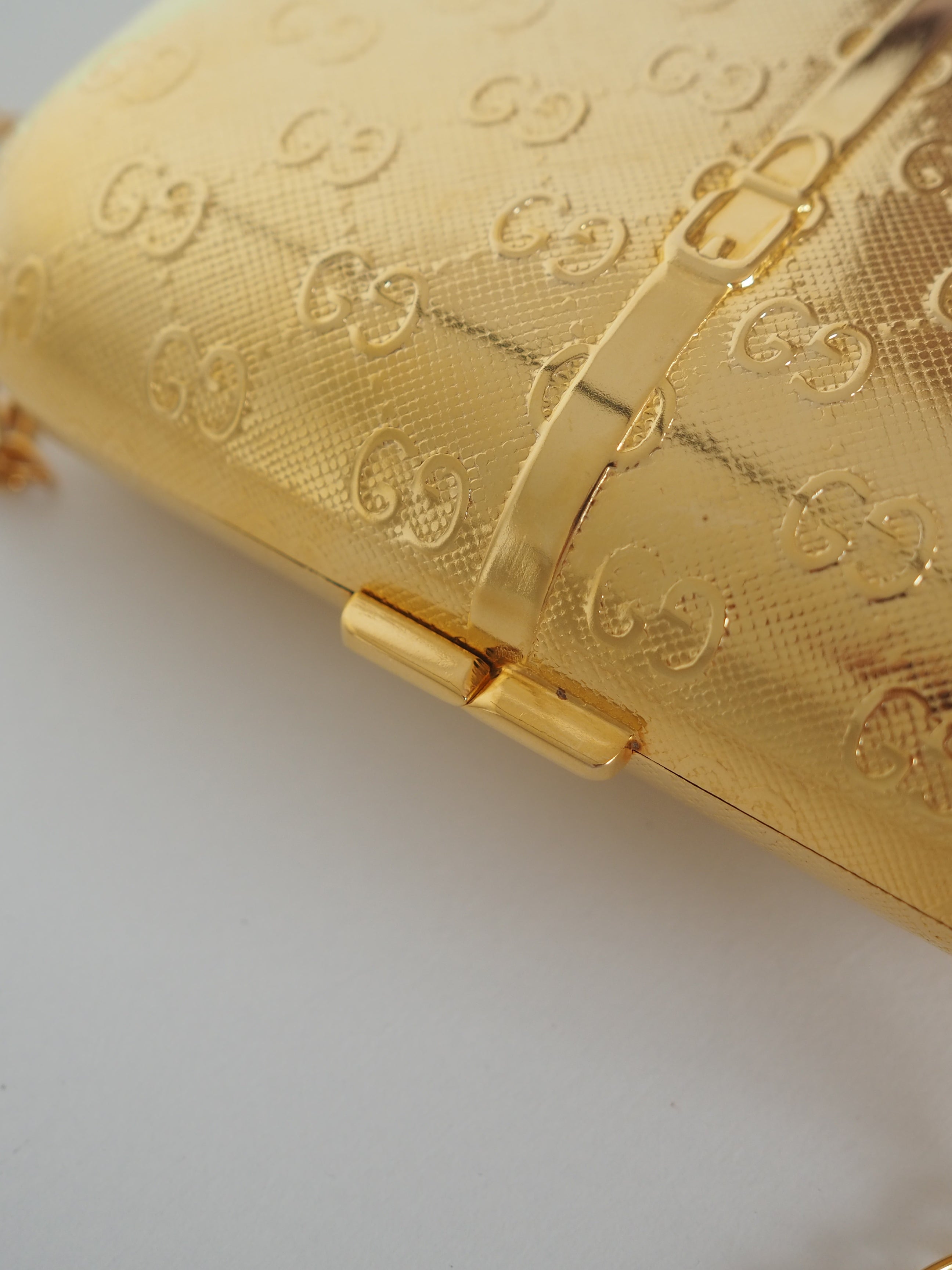 GUCCI GG メタル チェーン ショルダーバッグ ゴールド ヴィンテージ