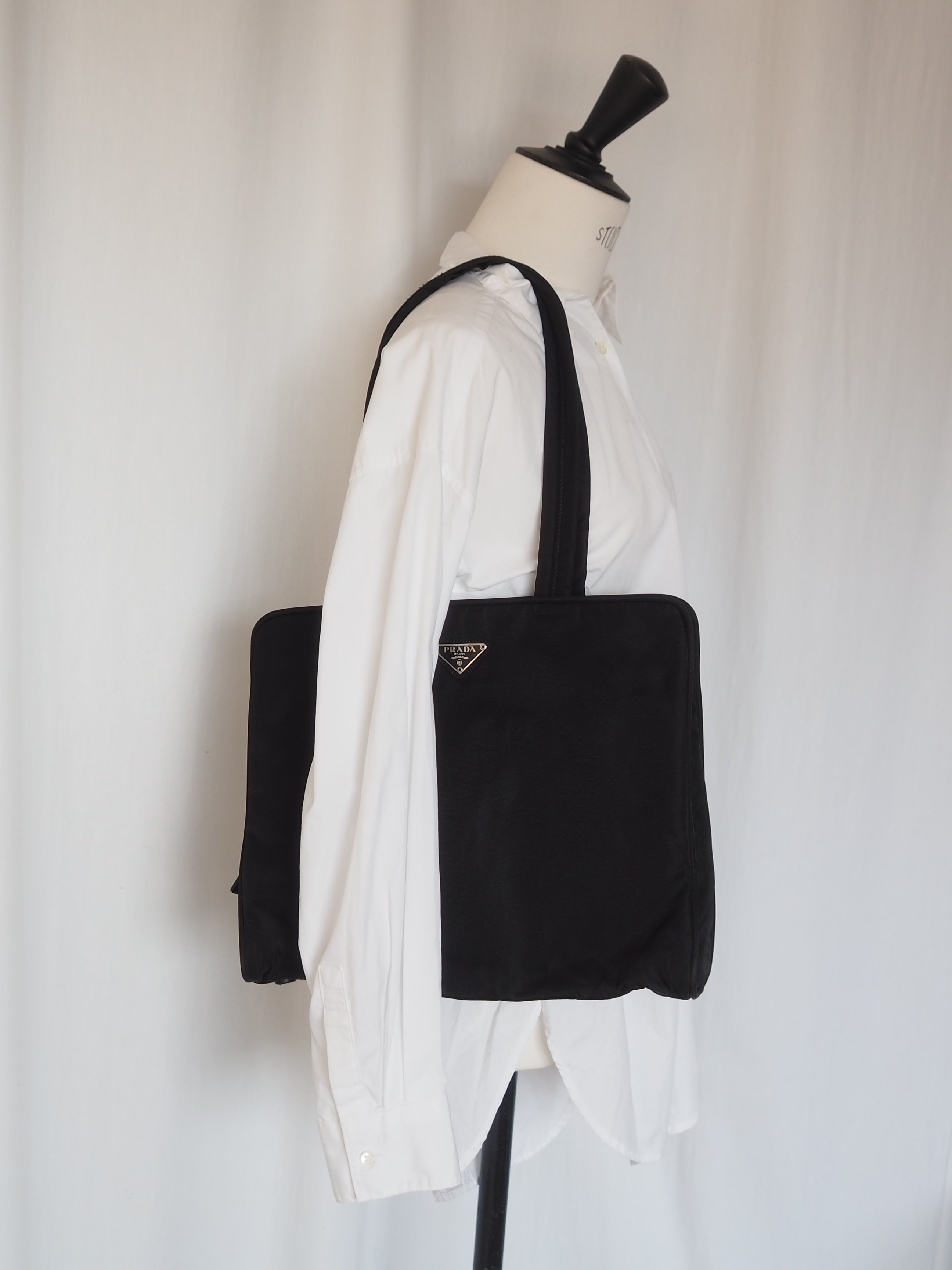 PRADA Nylon Triangle Plate Shoulder bag