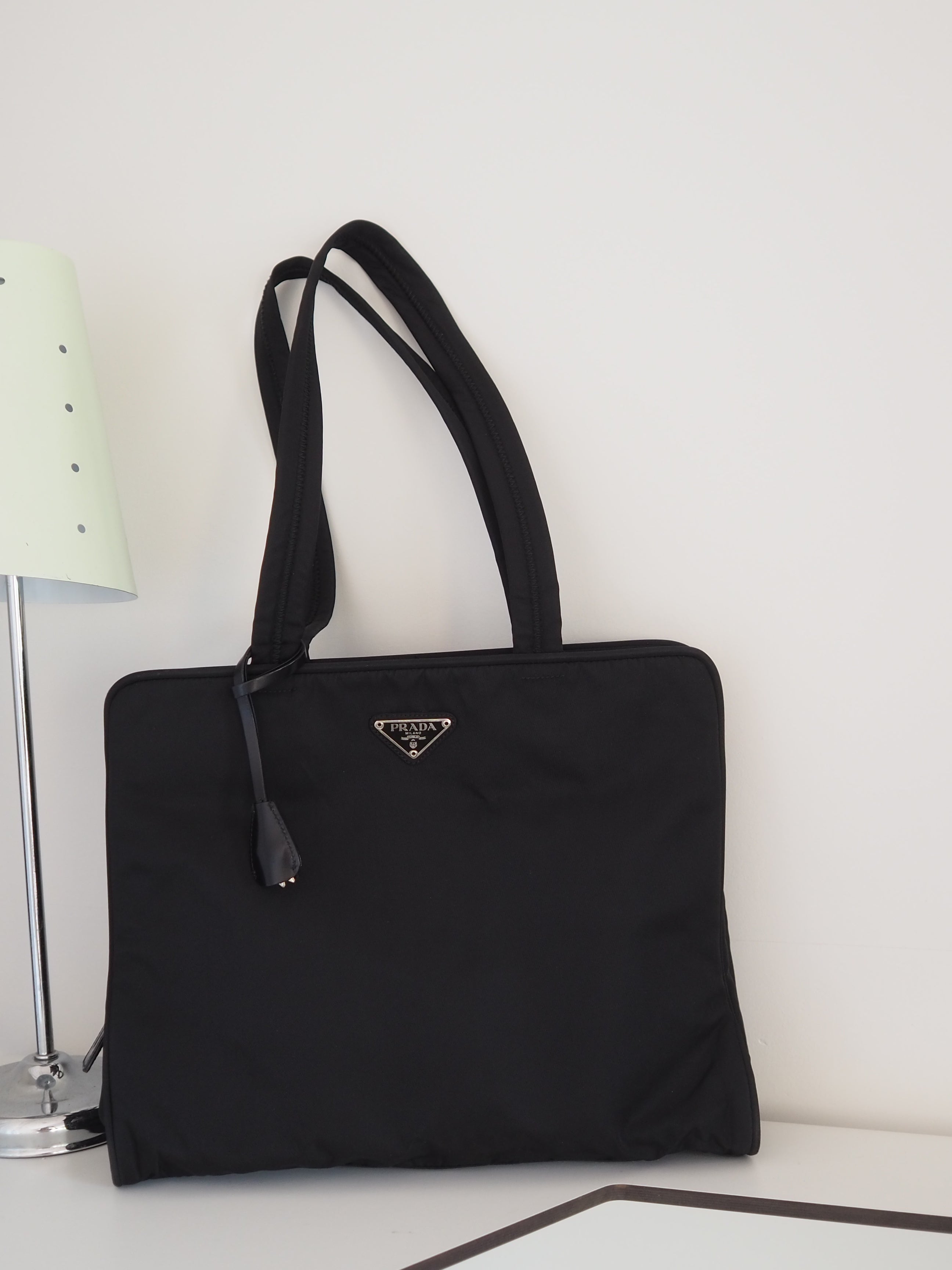 PRADA Nylon Triangle Plate Shoulder bag