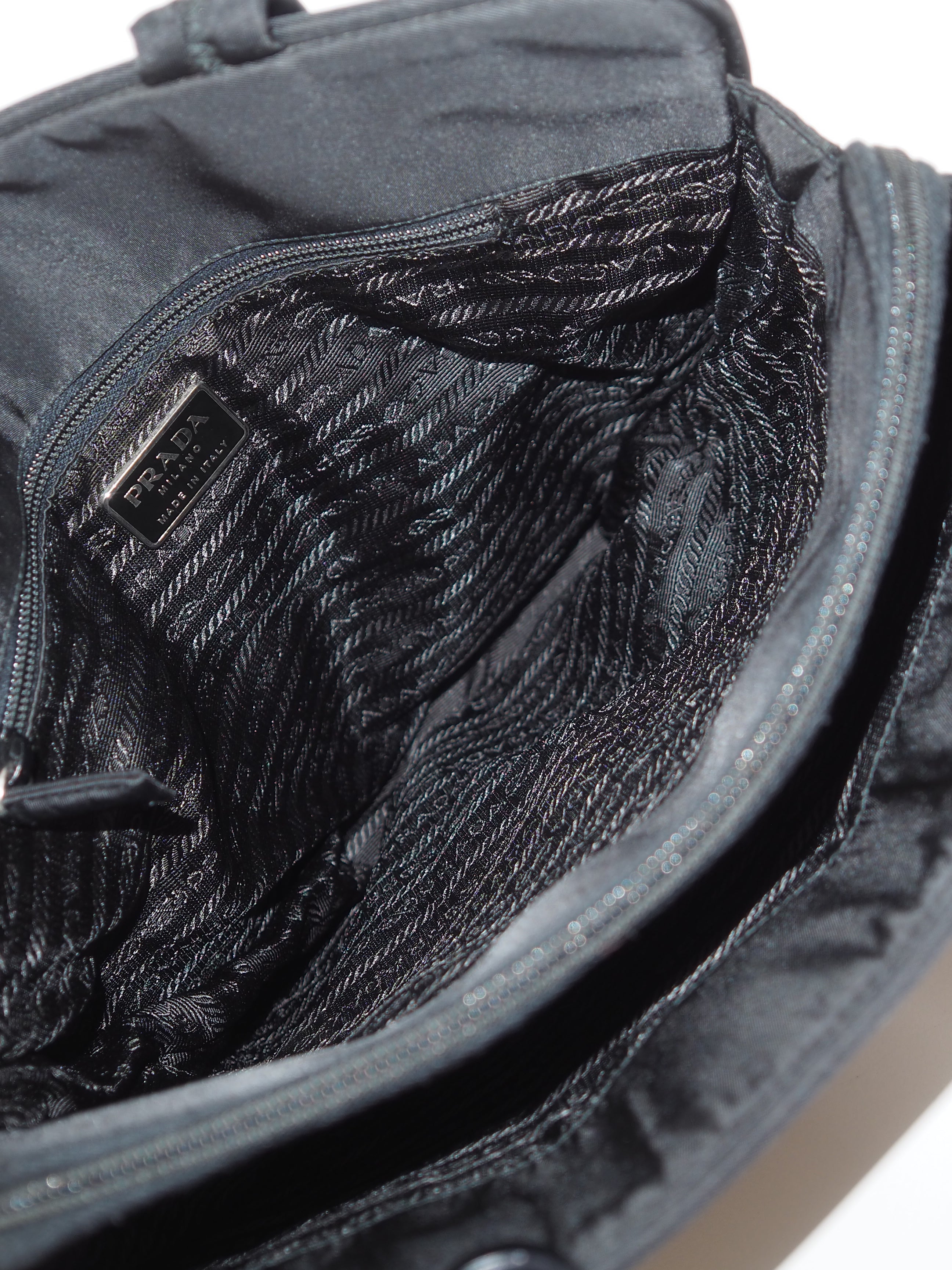 PRADA Nylon Triangle Plate Shoulder bag