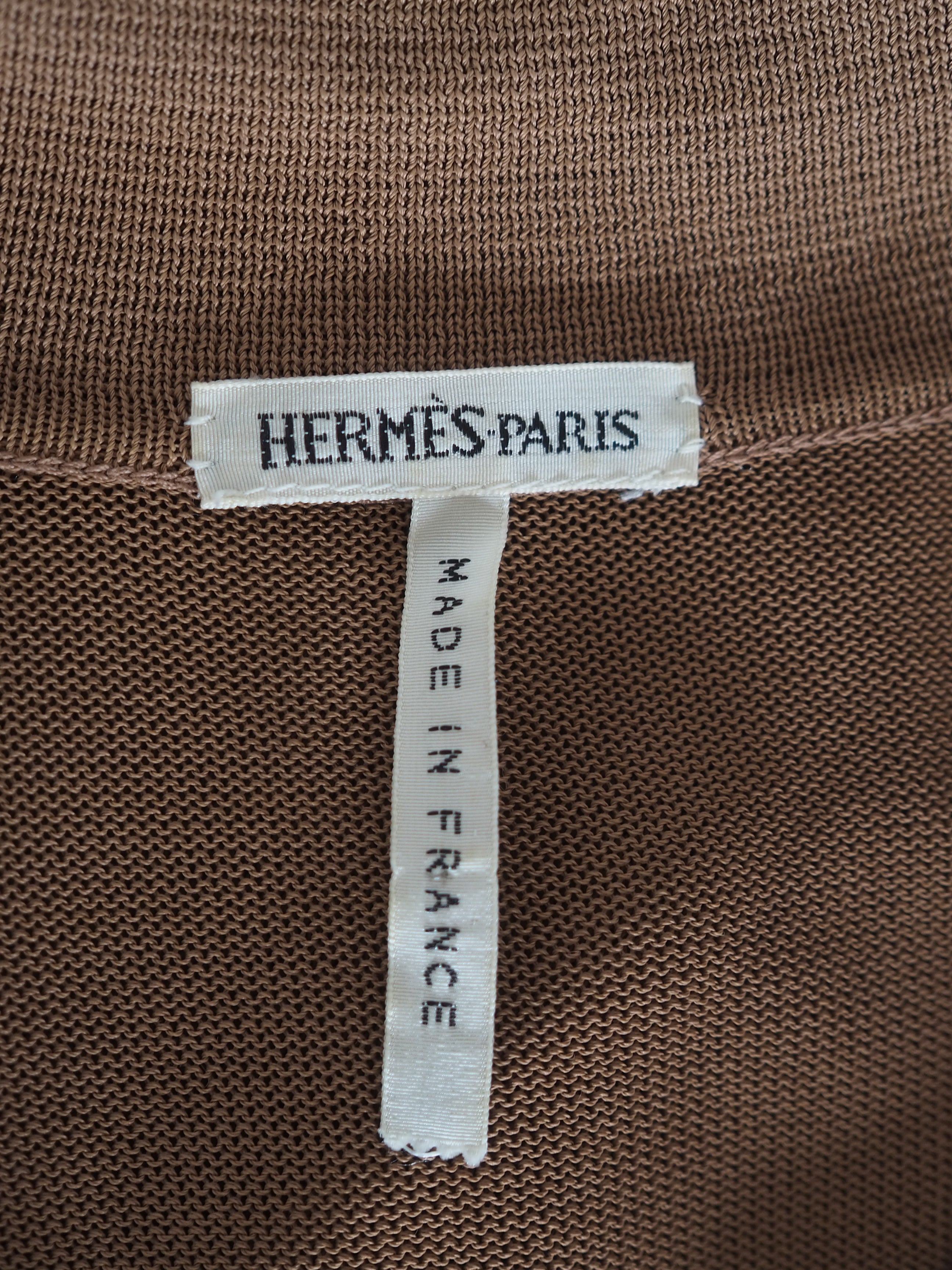 HERMÈS by Martin Margiela Calligraphy Silk Mesh Top