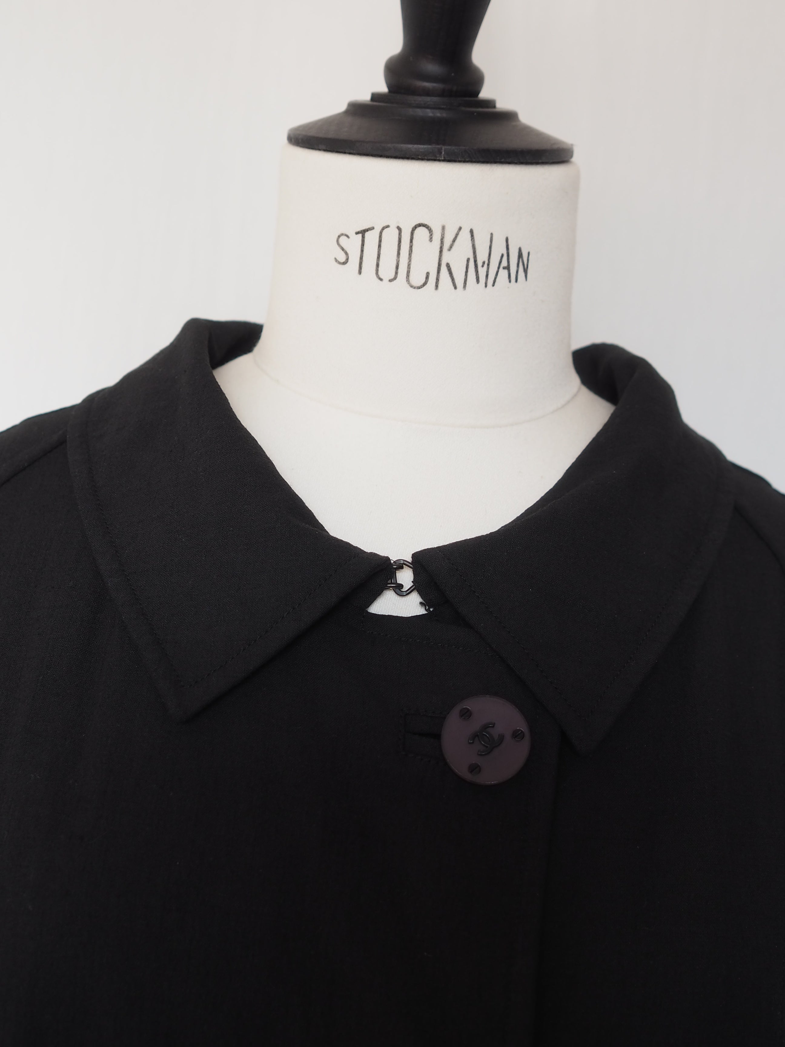 CHANEL Coco Buttons 2-Way Collar Coat