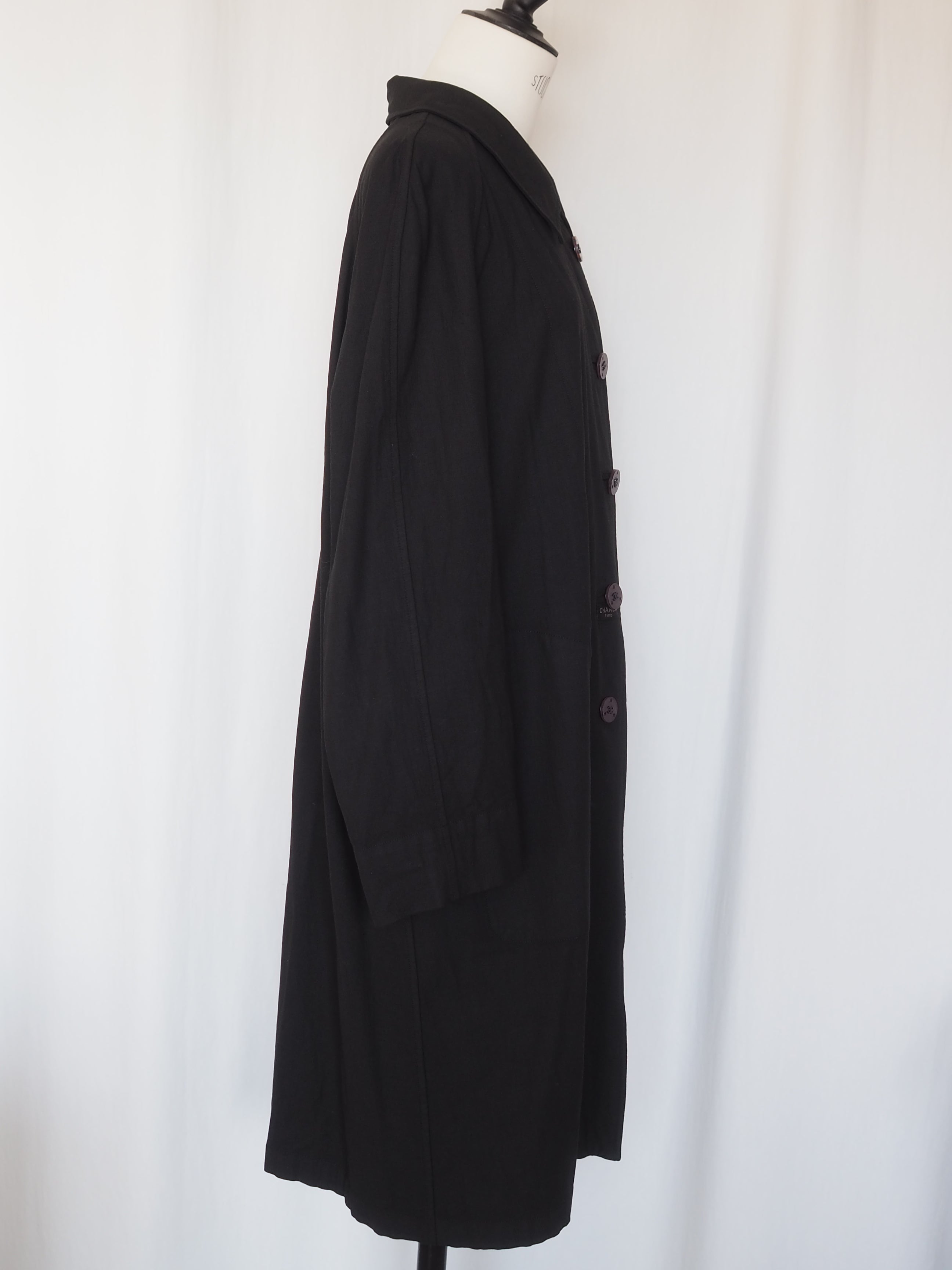 CHANEL Coco Buttons 2-Way Collar Coat