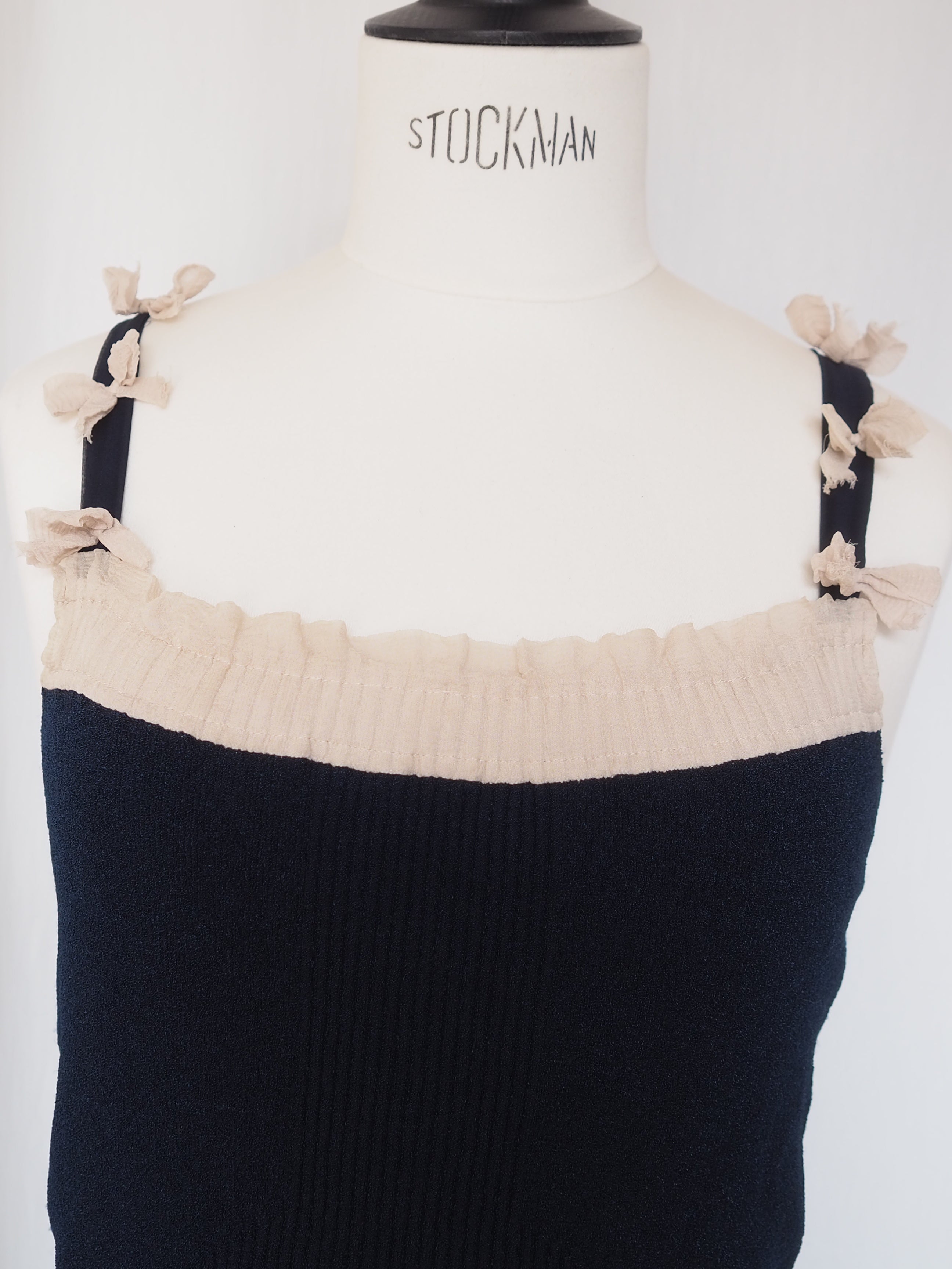 CHANEL Ribbon Strap Knit Camisole