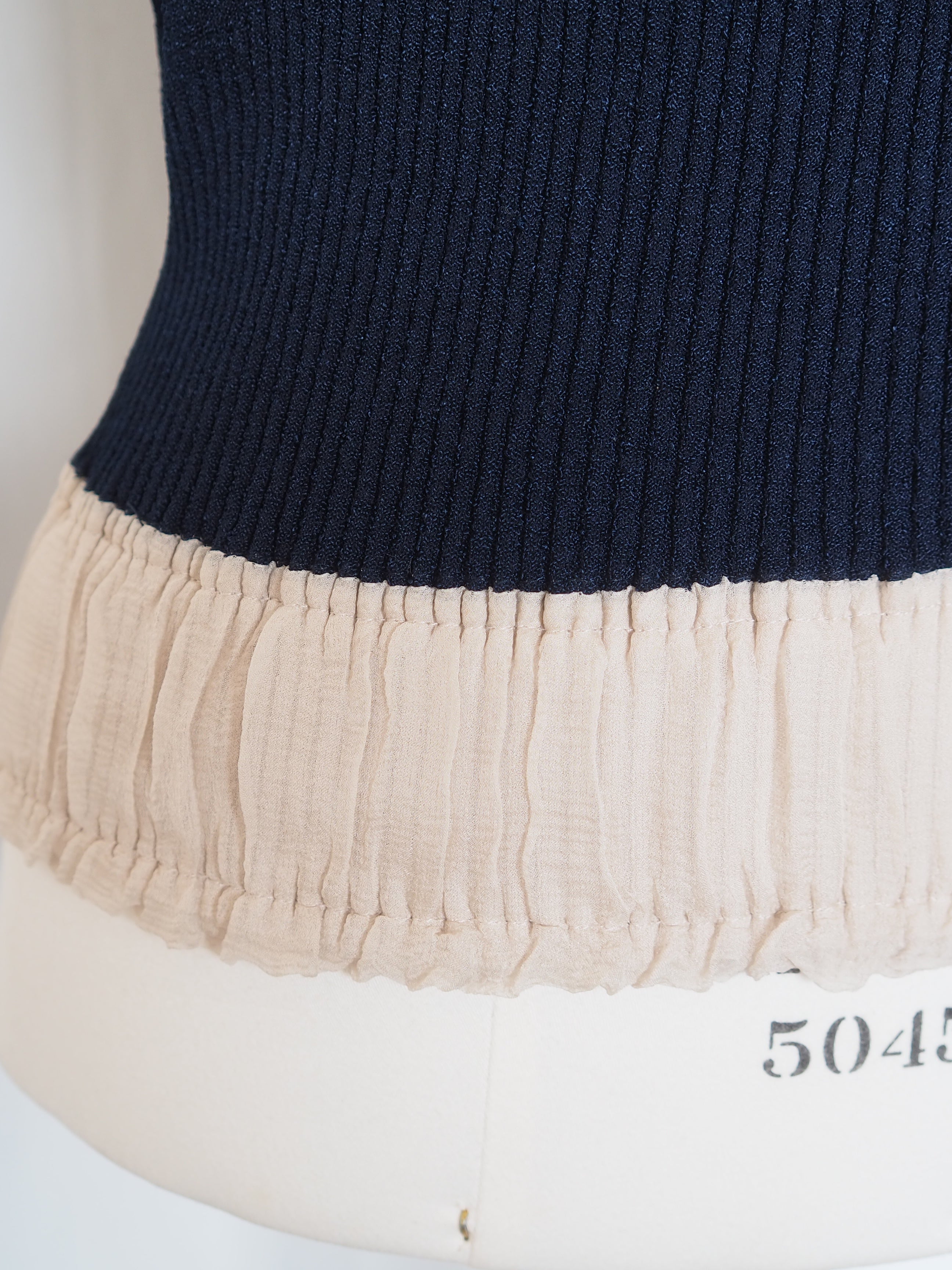 CHANEL Ribbon Strap Knit Camisole