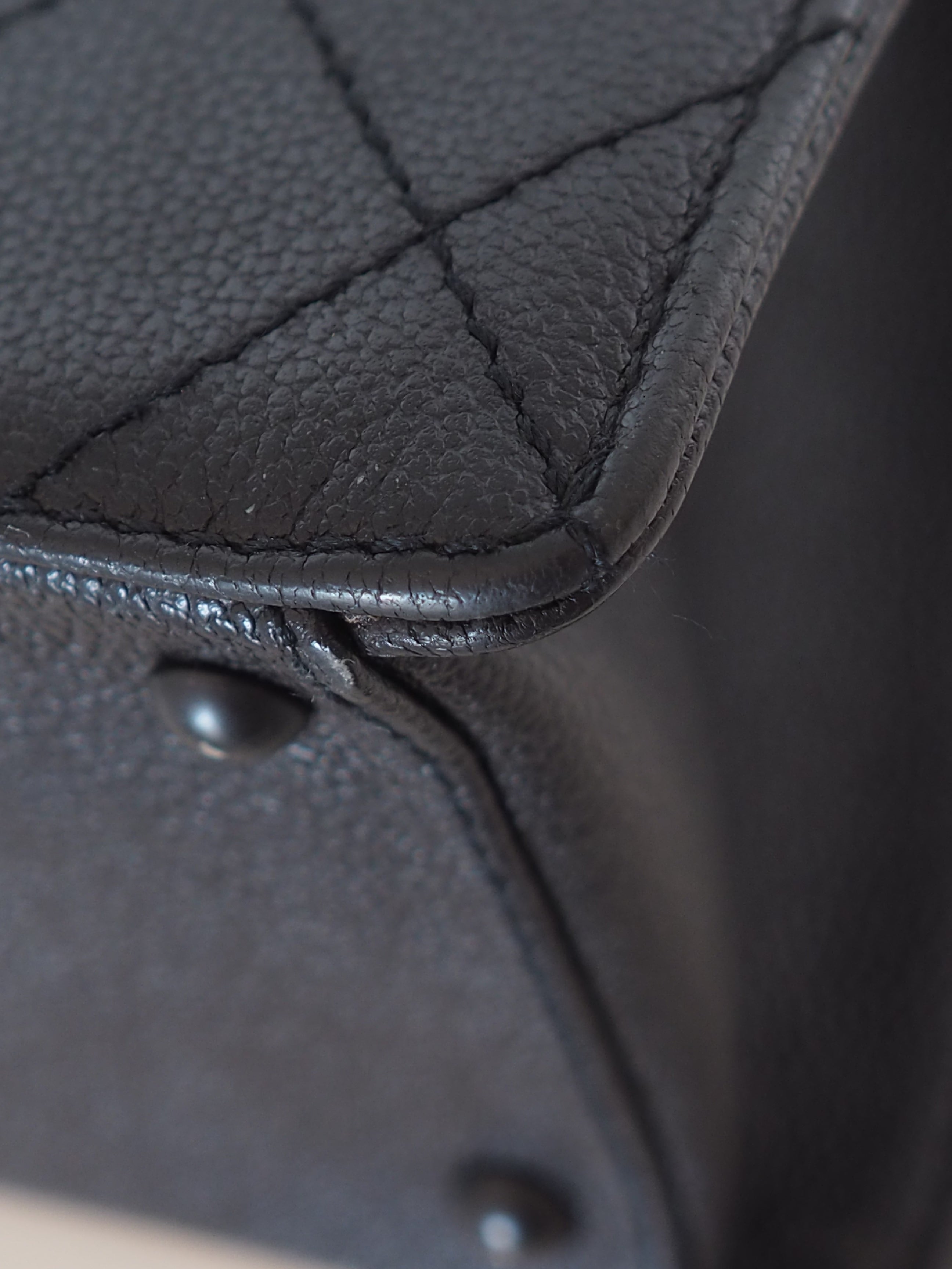 CHANEL Black Caviar Quilted Chain Tote Bag