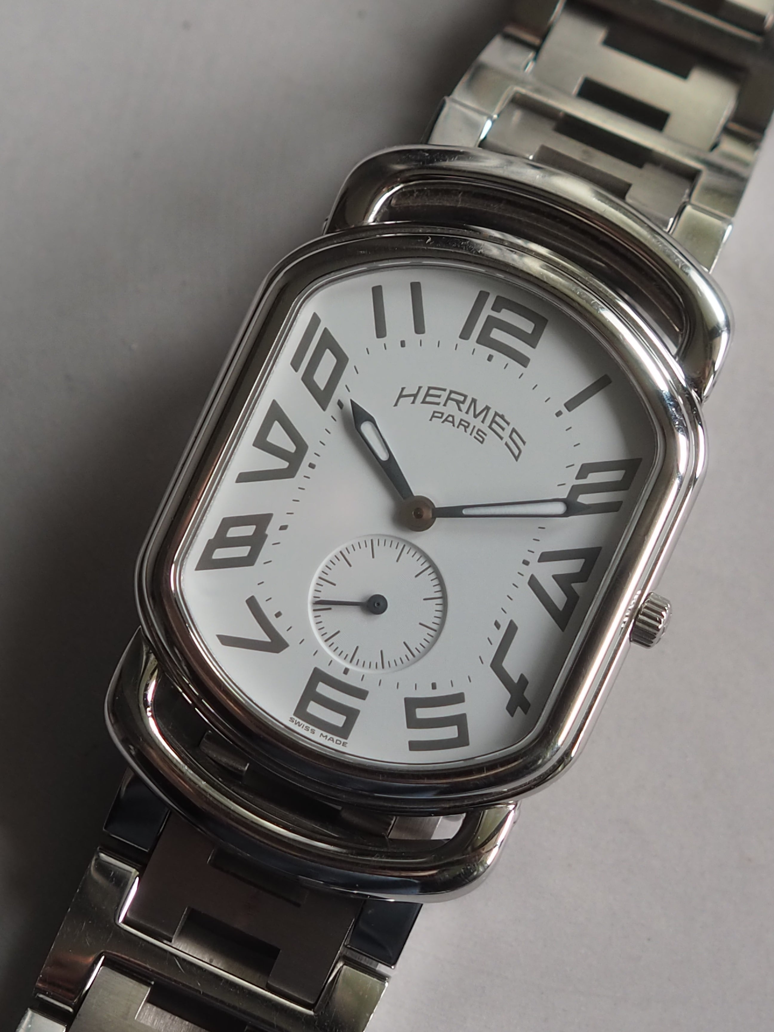 HERMES エルメス ラリー ウォッチ 腕時計 スモールセコンド シルバー