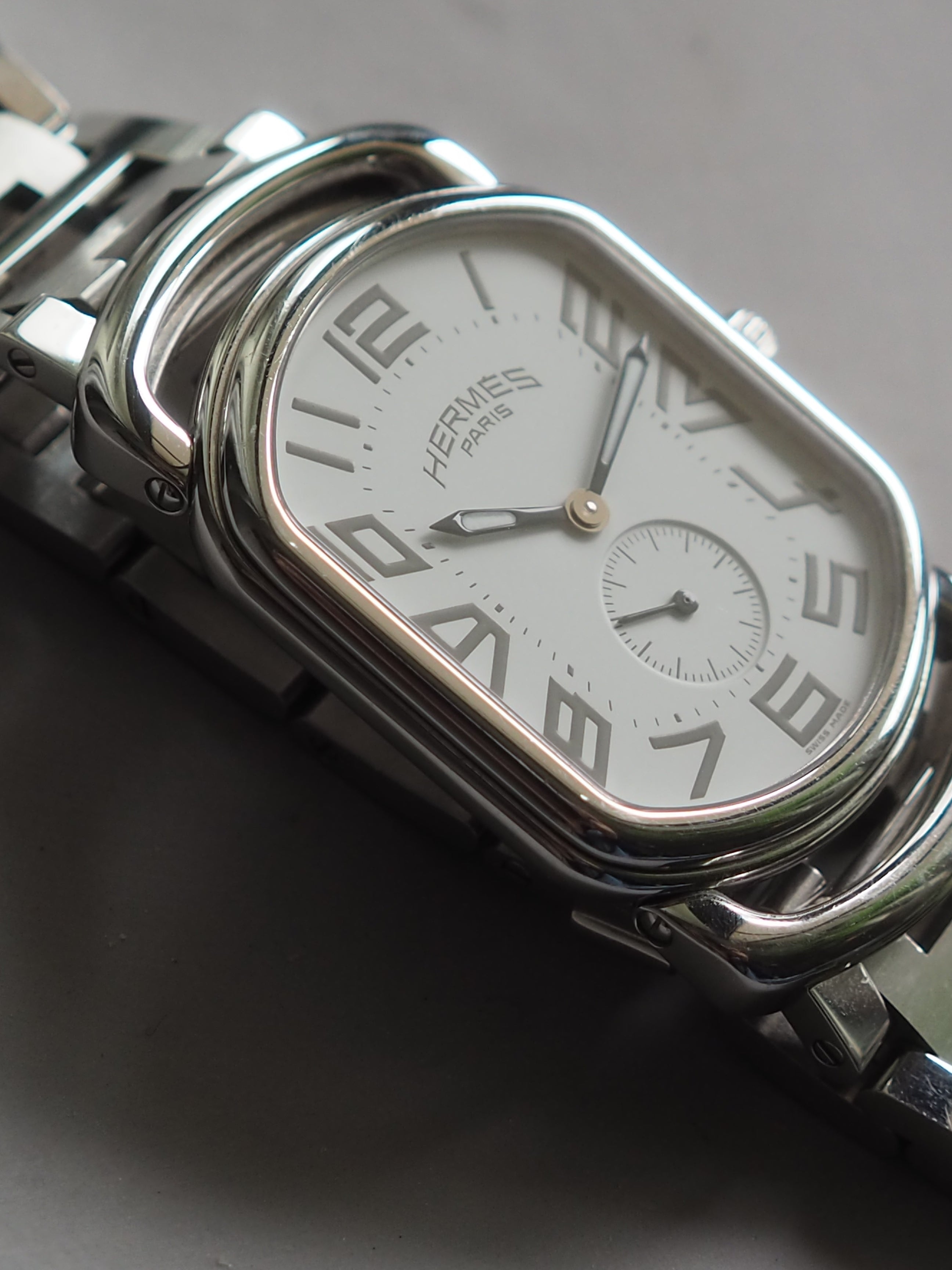 HERMES エルメス ラリー ウォッチ 腕時計 スモールセコンド シルバー