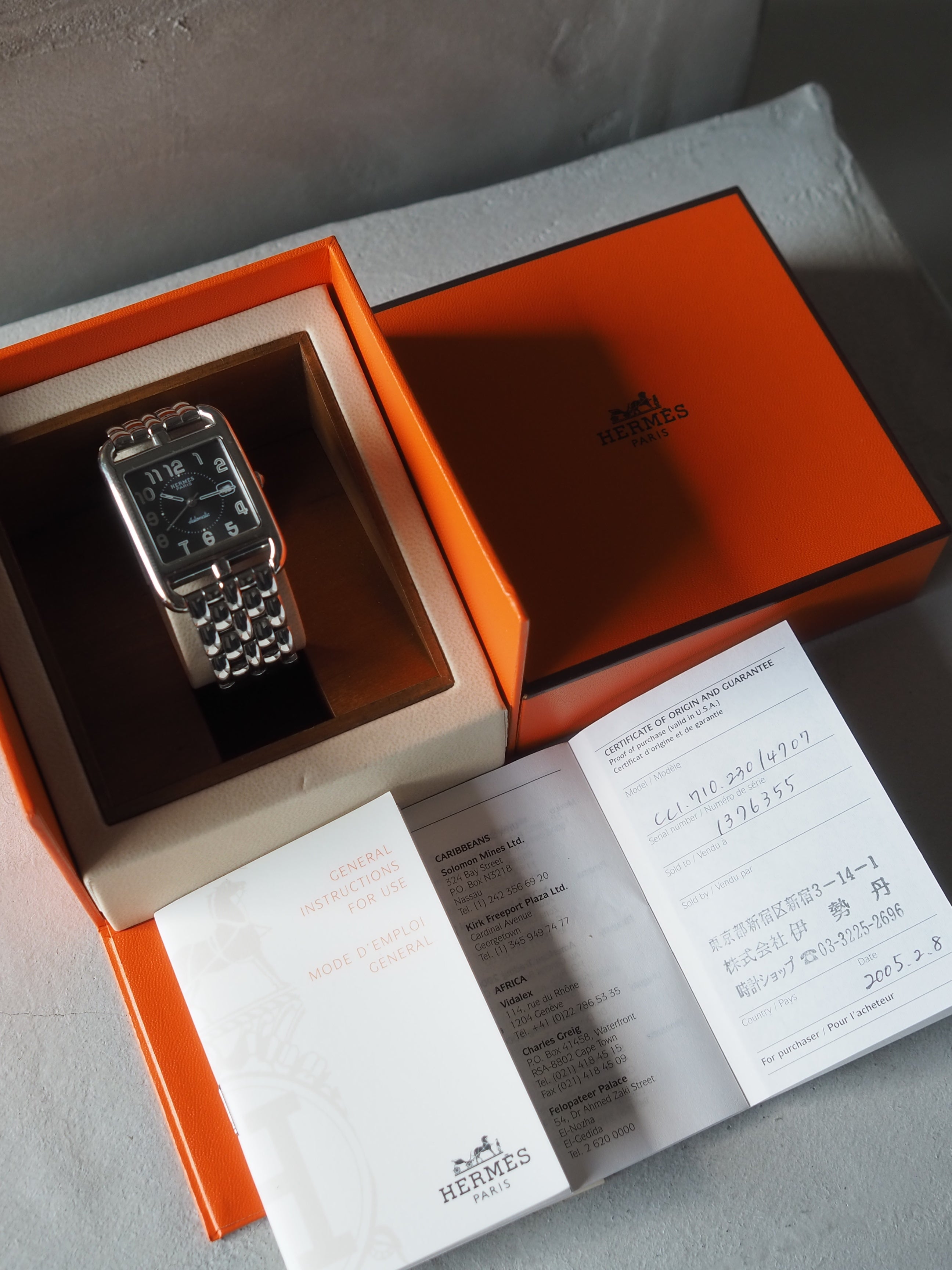 HERMÈS Cape Cod Watch Stainless steel bracelet