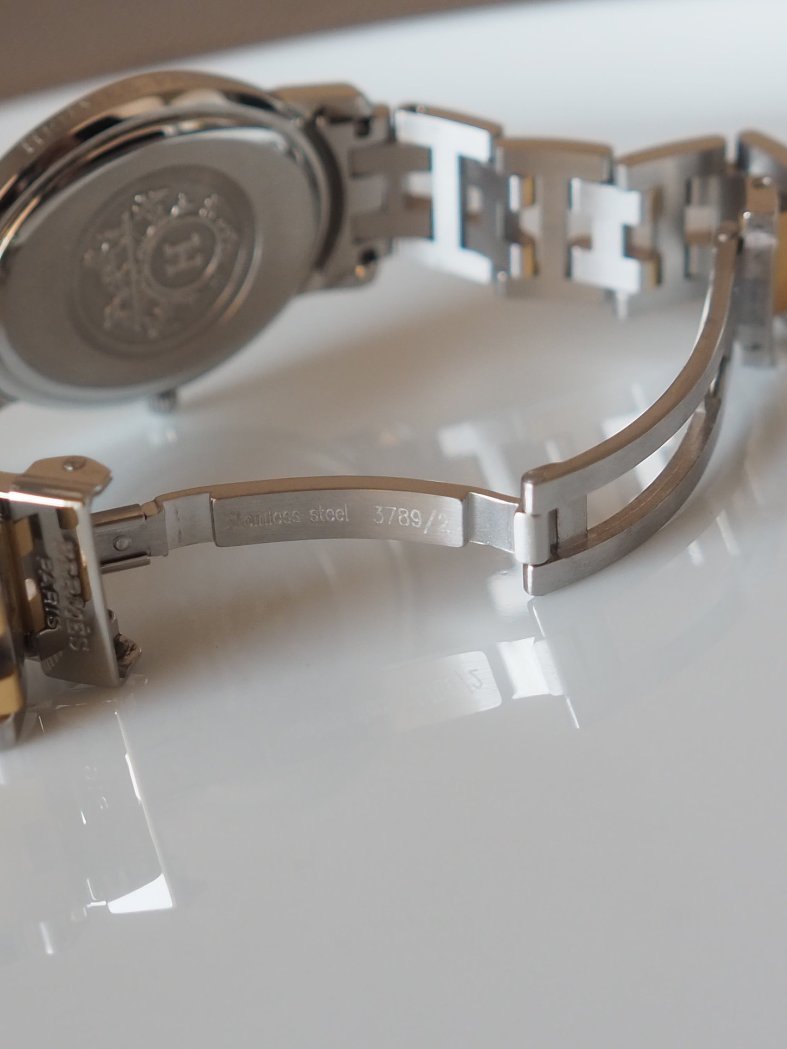 HERMES エルメス クリッパー オーバル ウォッチ 腕時計 シルバー