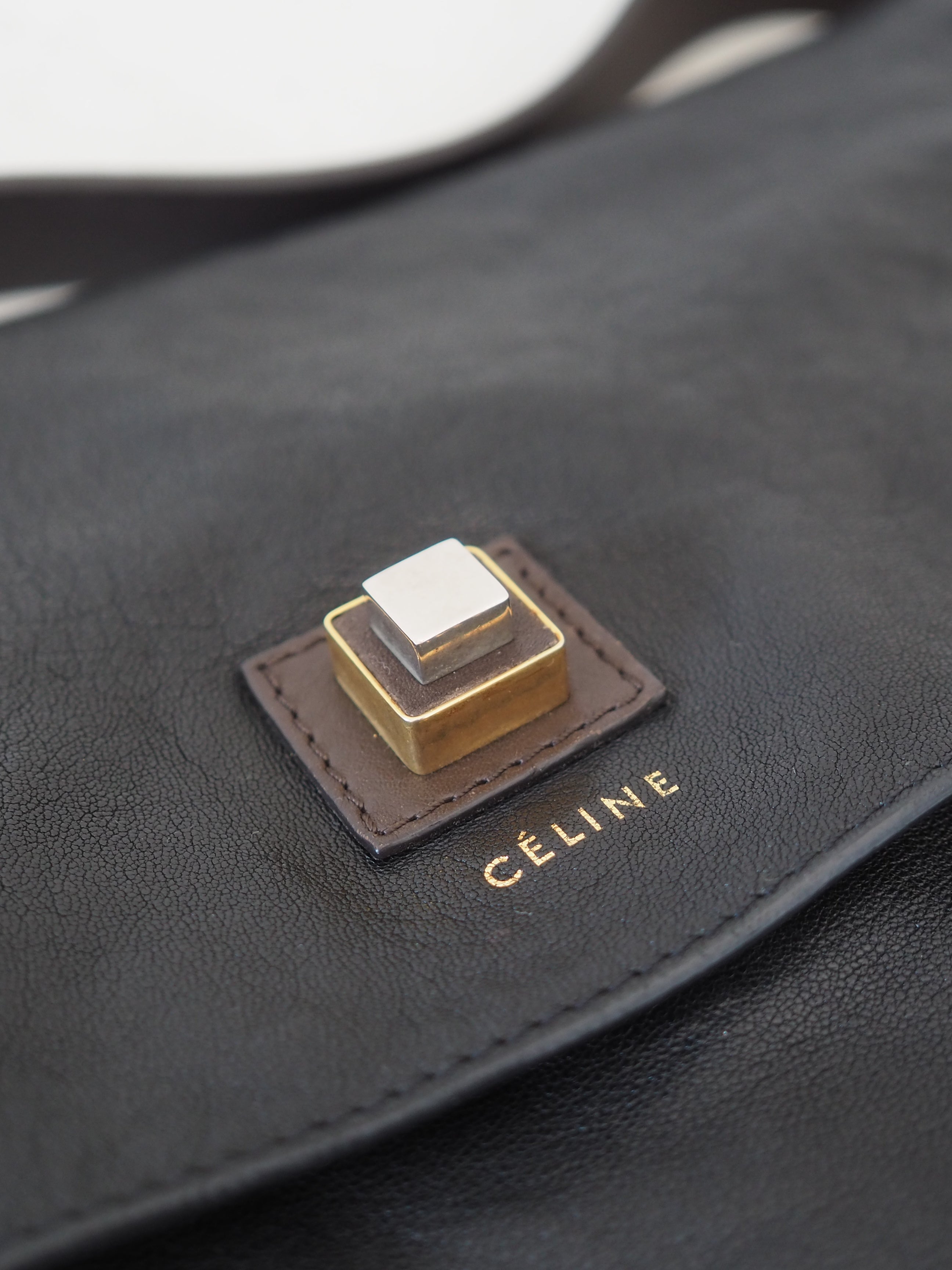 CELINE セリーヌ ショルダー バッグ フィービー期 ブラック ファー