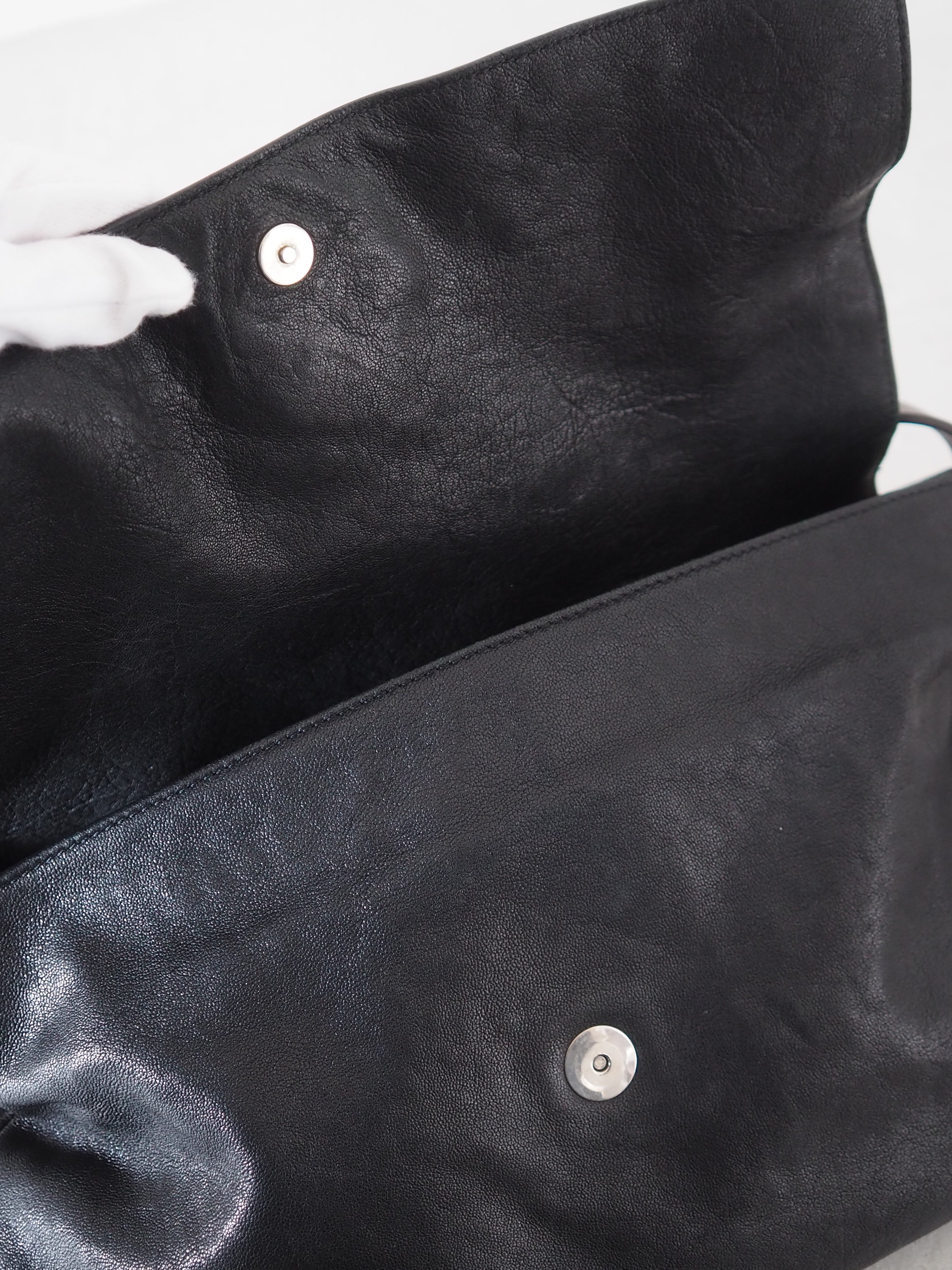 CELINE セリーヌ ショルダー バッグ フィービー期 ブラック ファー