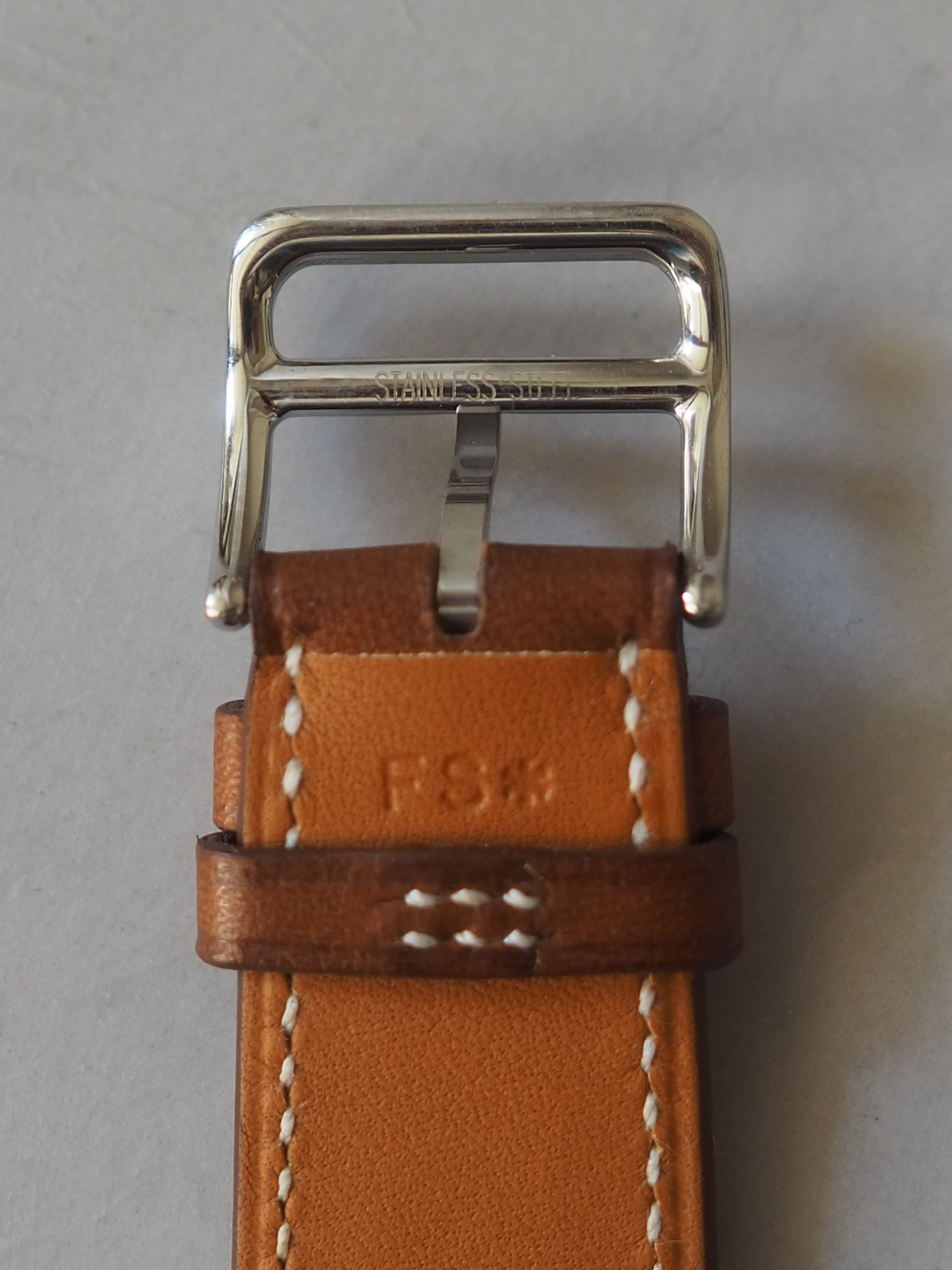 HERMES エルメス H ウォッチ 腕時計 シルバー ブラウン メンズ ユニ