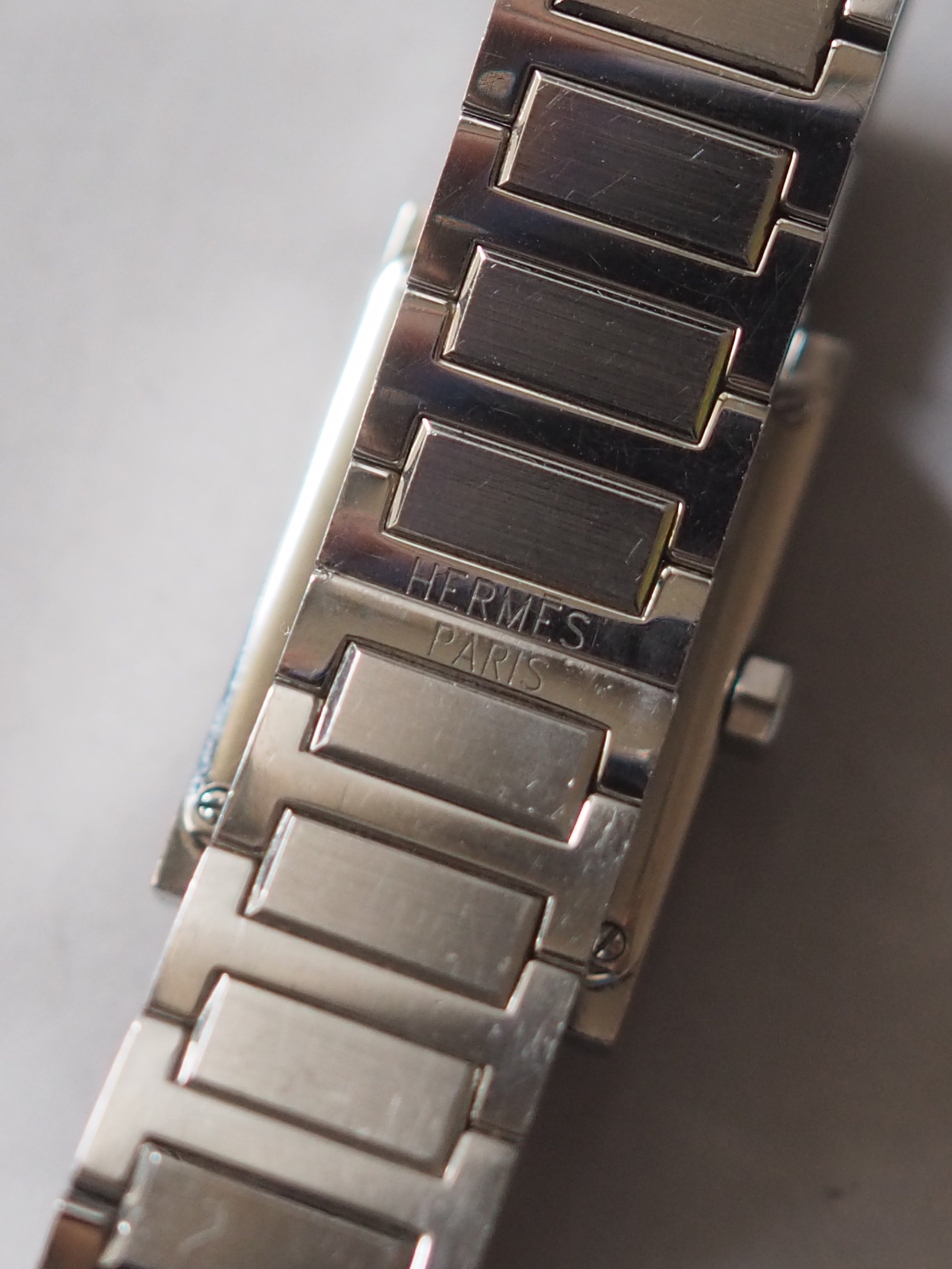 HERMES エルメス タンデム ウォッチ 腕時計 グレー 文字盤 シルバー
