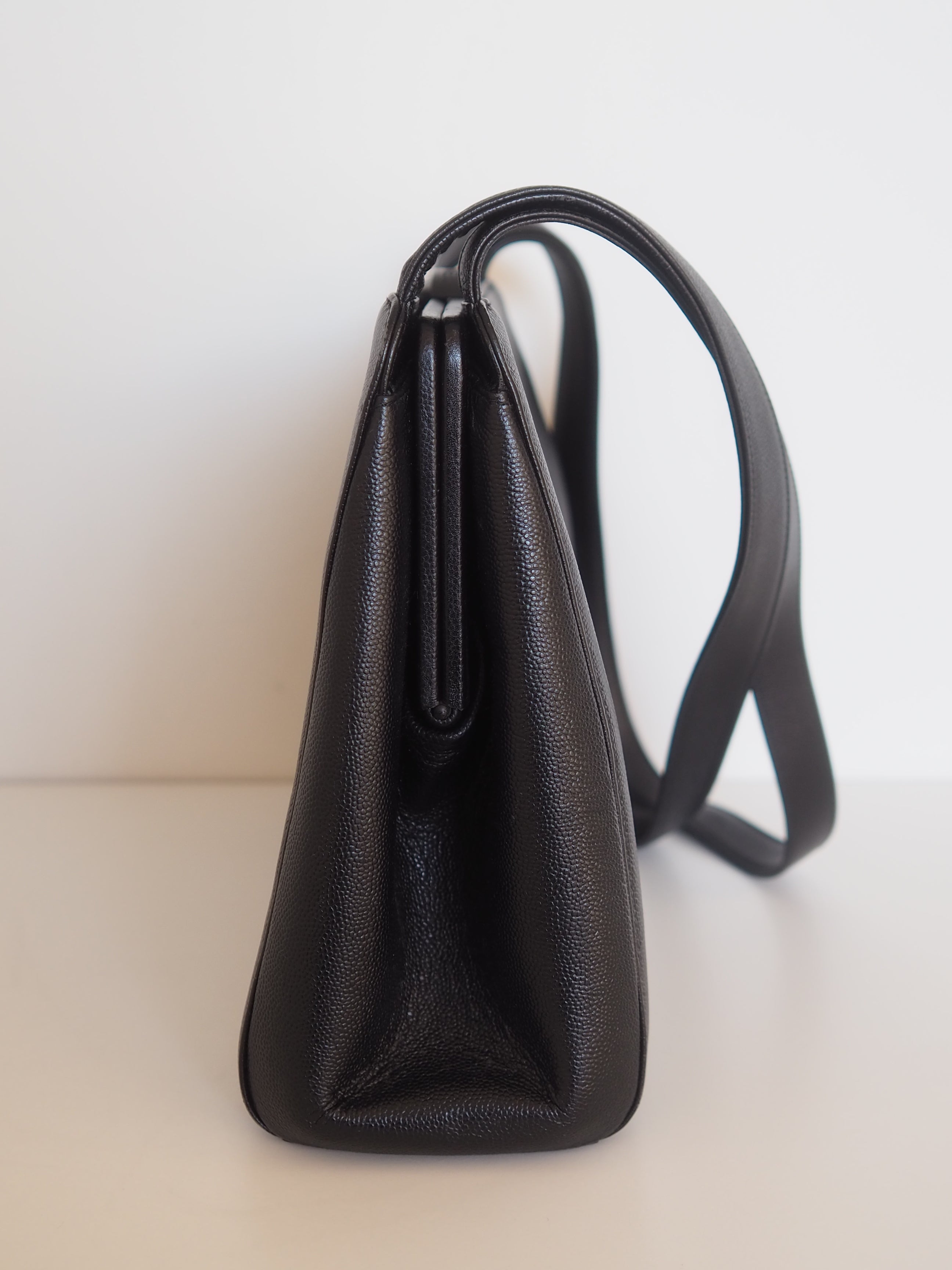 CHANEL Black Caviar Shoulder Bag