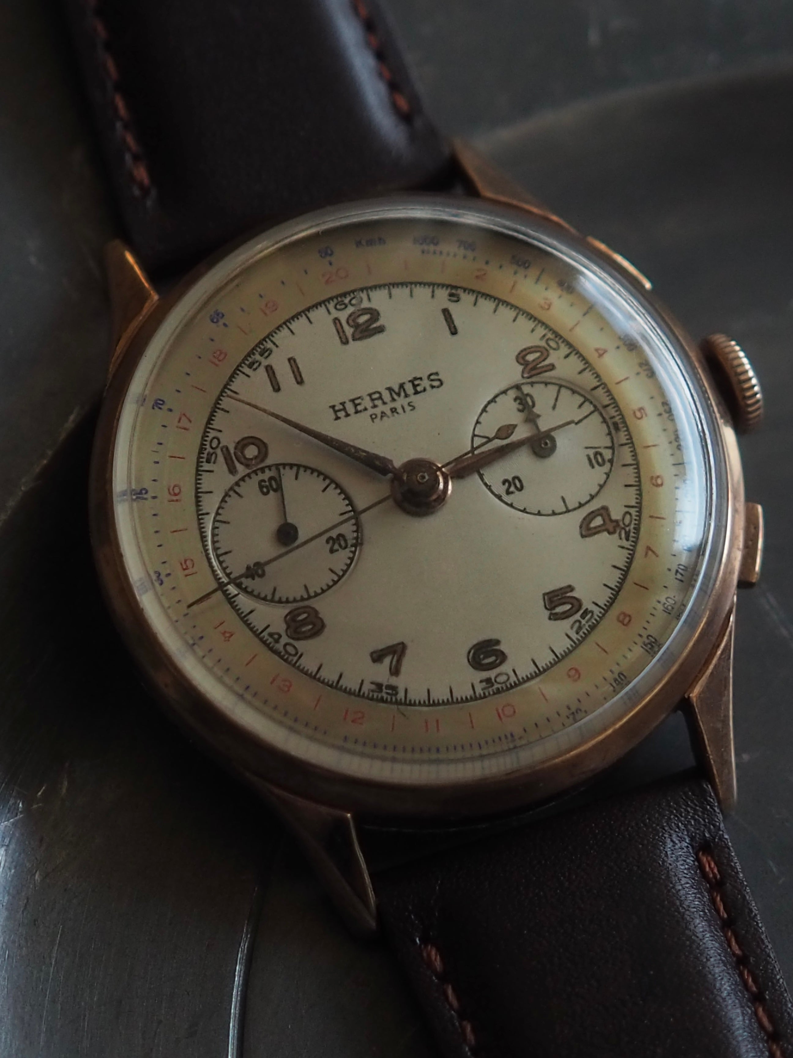 HERMÈS Manual Wind Chronograph Watch