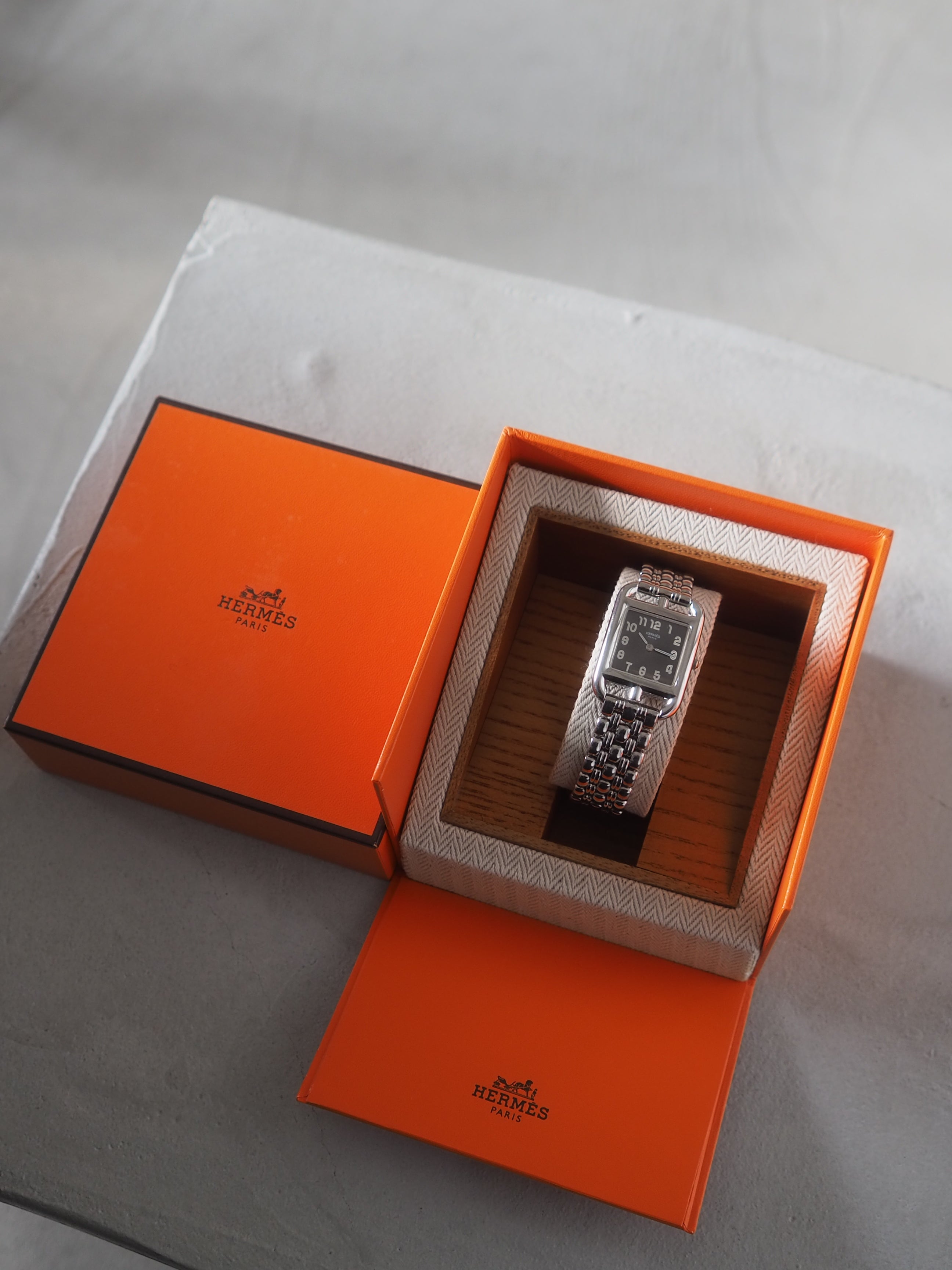 HERMES エルメス ケープコッド ステンレス ベルト ウォッチ 腕時計