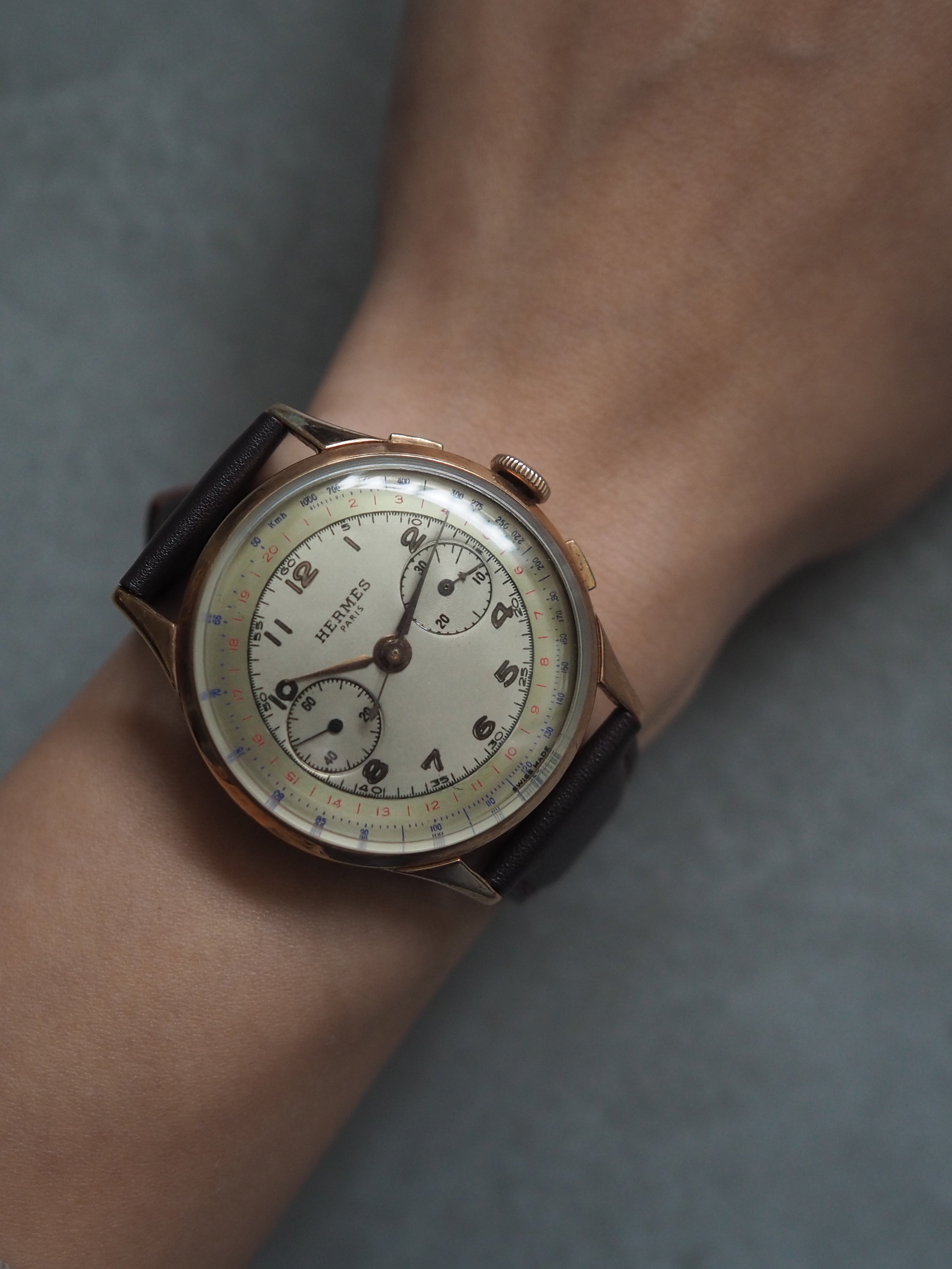 HERMÈS Manual Wind Chronograph Watch