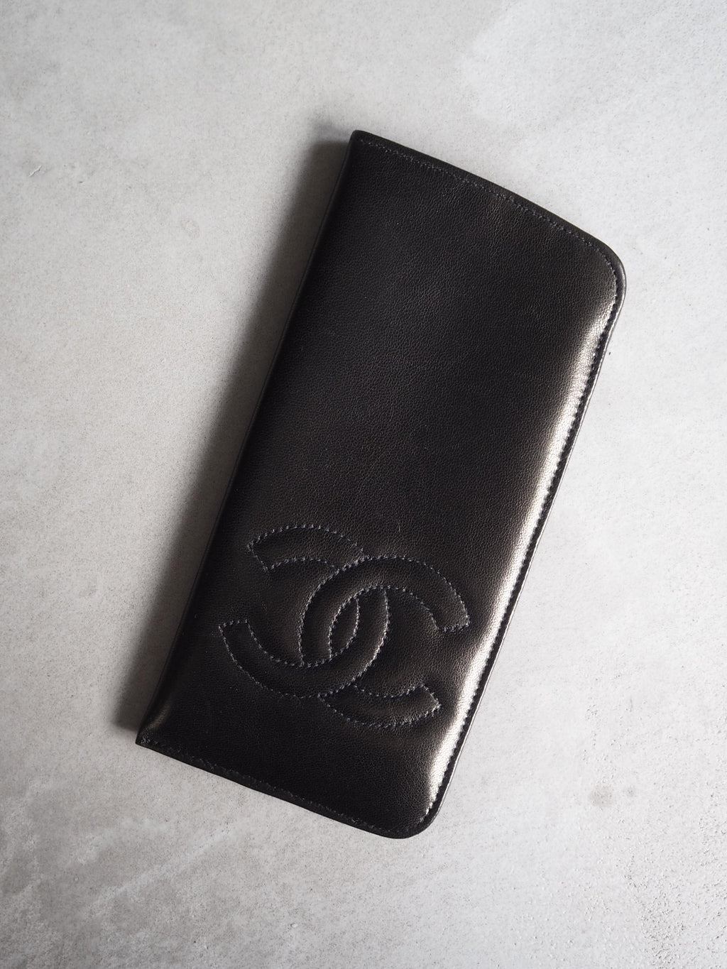 CHANEL シャネル ココ サングラスケース メガネケース ブラック レザー 