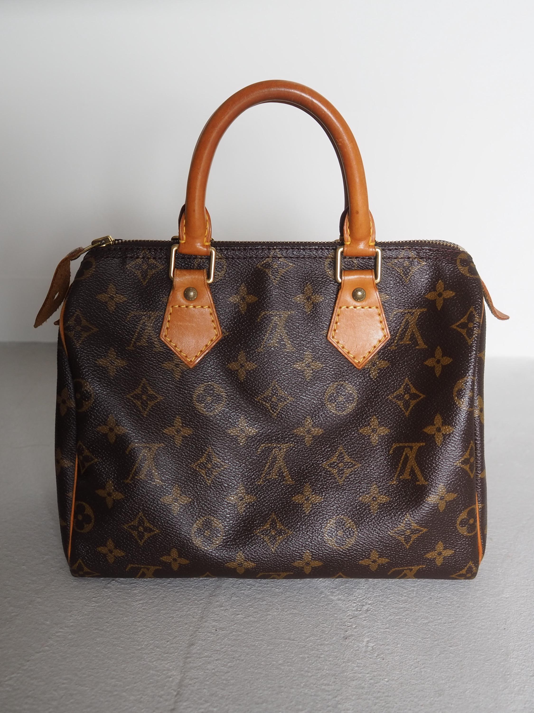 LOUIS VUITTON Speedy 25 Monogram Boston Hand Bag M41528 Purse Vintage Authentic