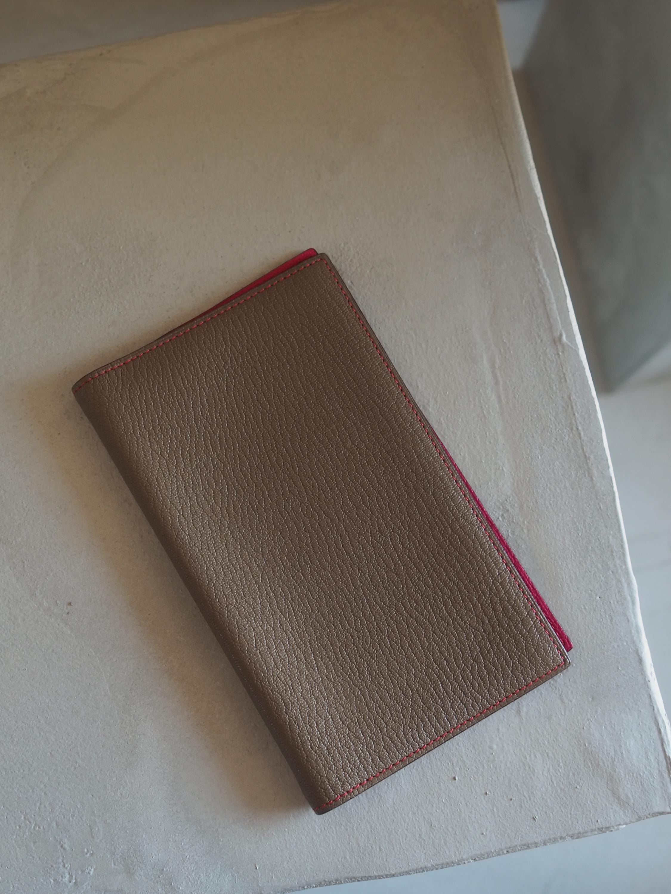 HERMES Agenda Notebook Cover Etoupe Pink Leather Epsom Silver Vintage Authentic Box