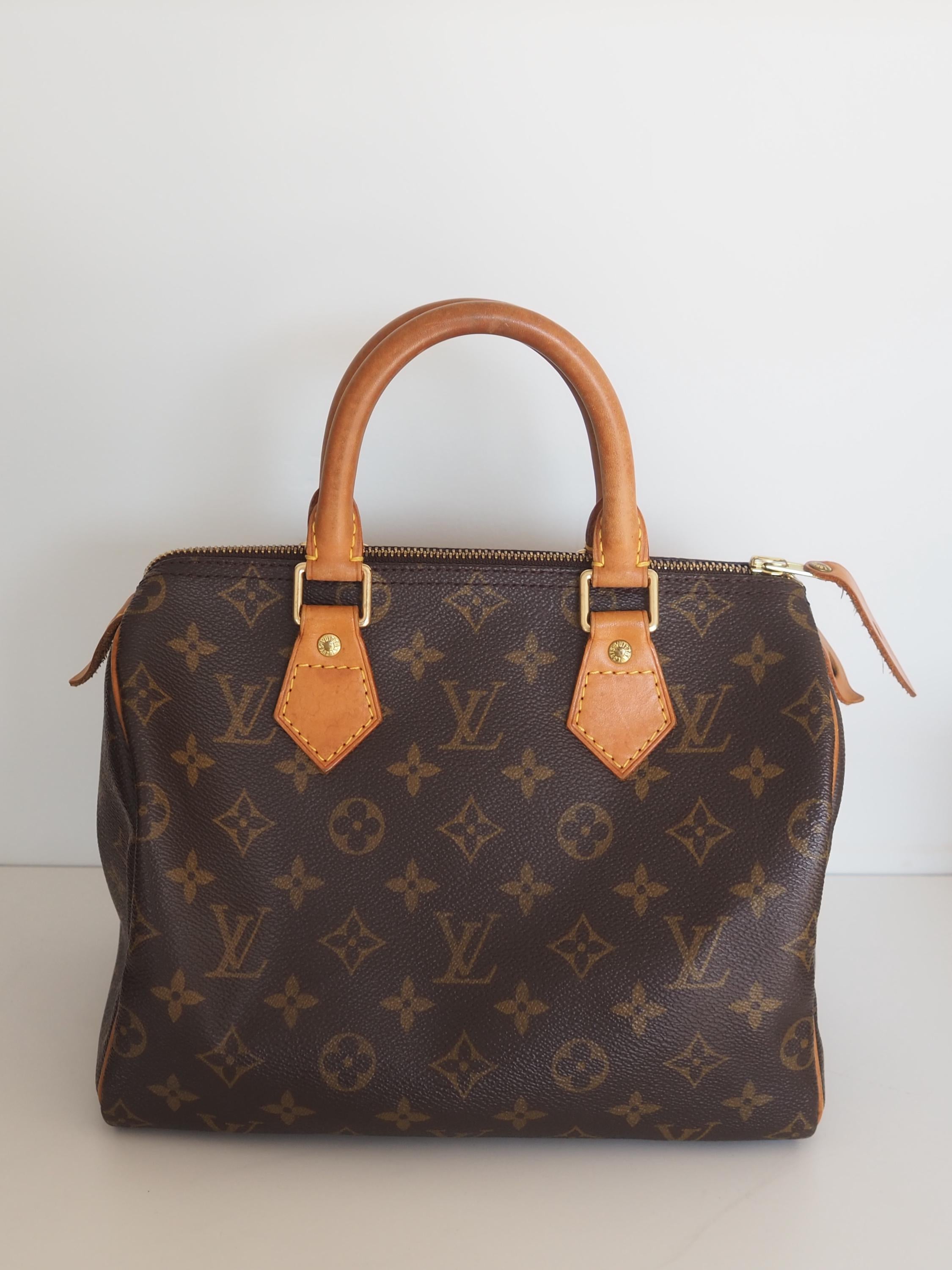 LOUIS VUITTON Speedy 25 Monogram Boston Hand Bag M41528 Purse Vintage Authentic