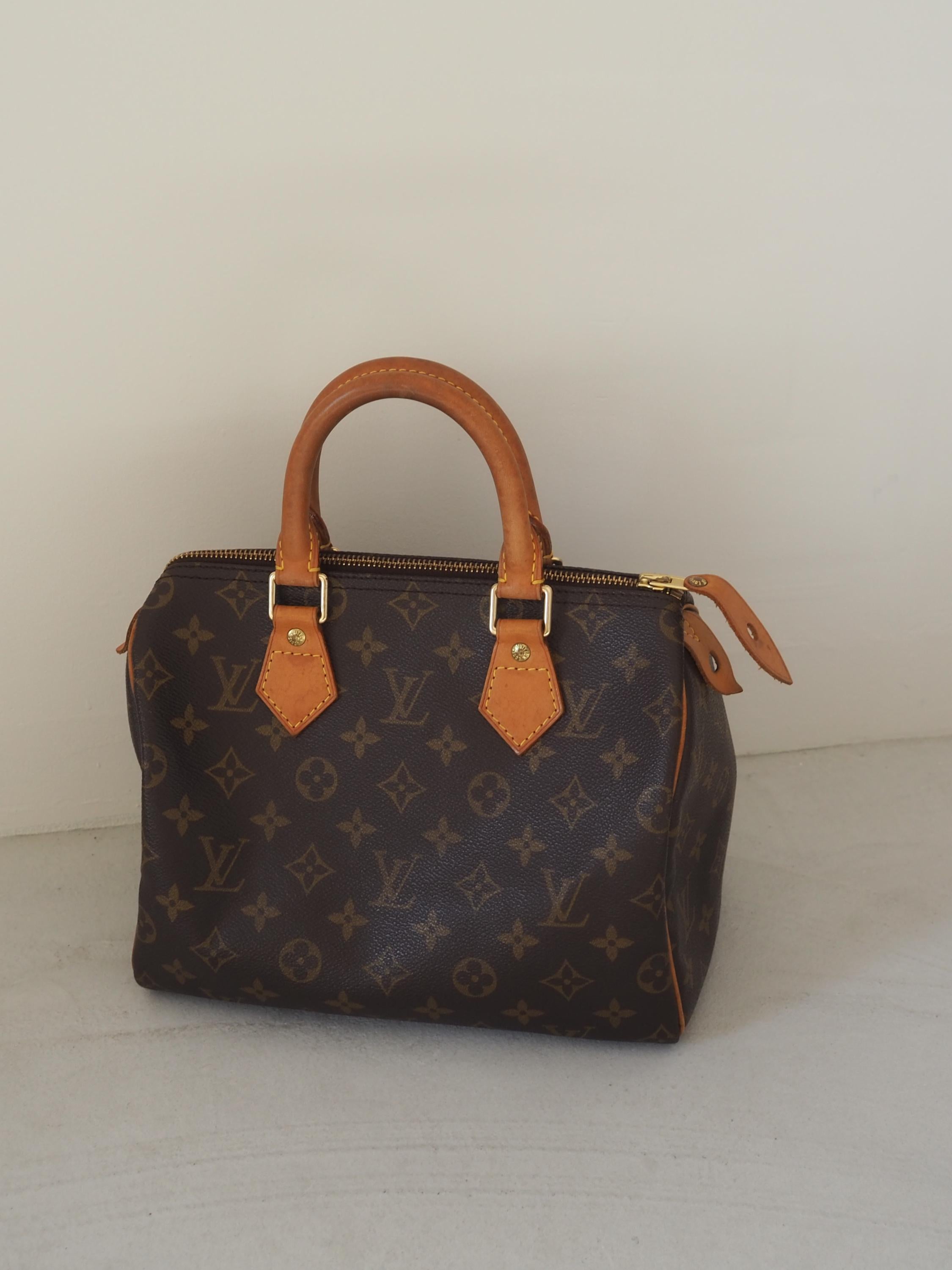 LOUIS VUITTON Speedy 25 Monogram Boston Hand Bag M41528 Purse Vintage Authentic