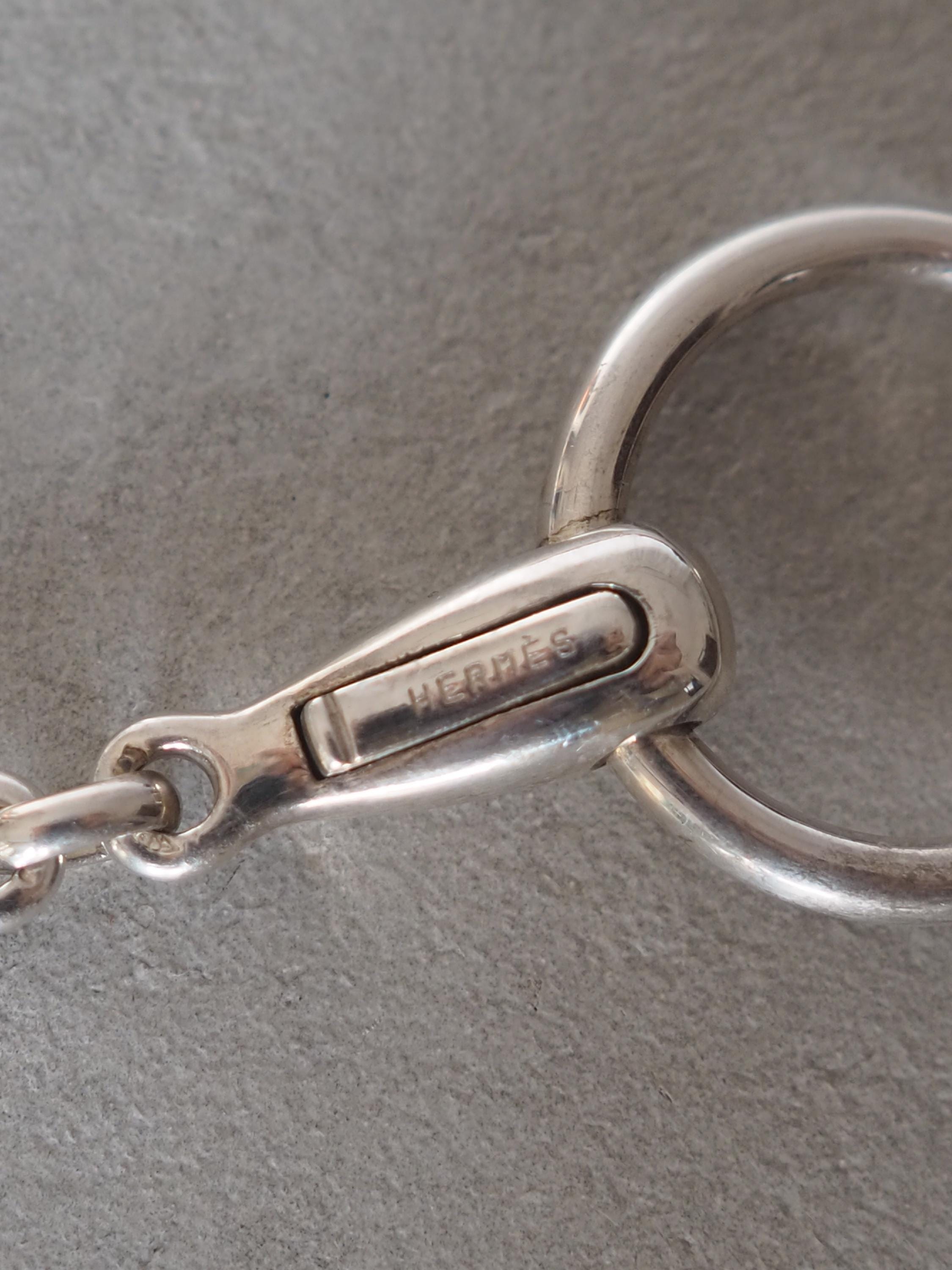 HERMES Horse Bit Key Ring SV 925 Silver Mors de Course Vintage Authentic