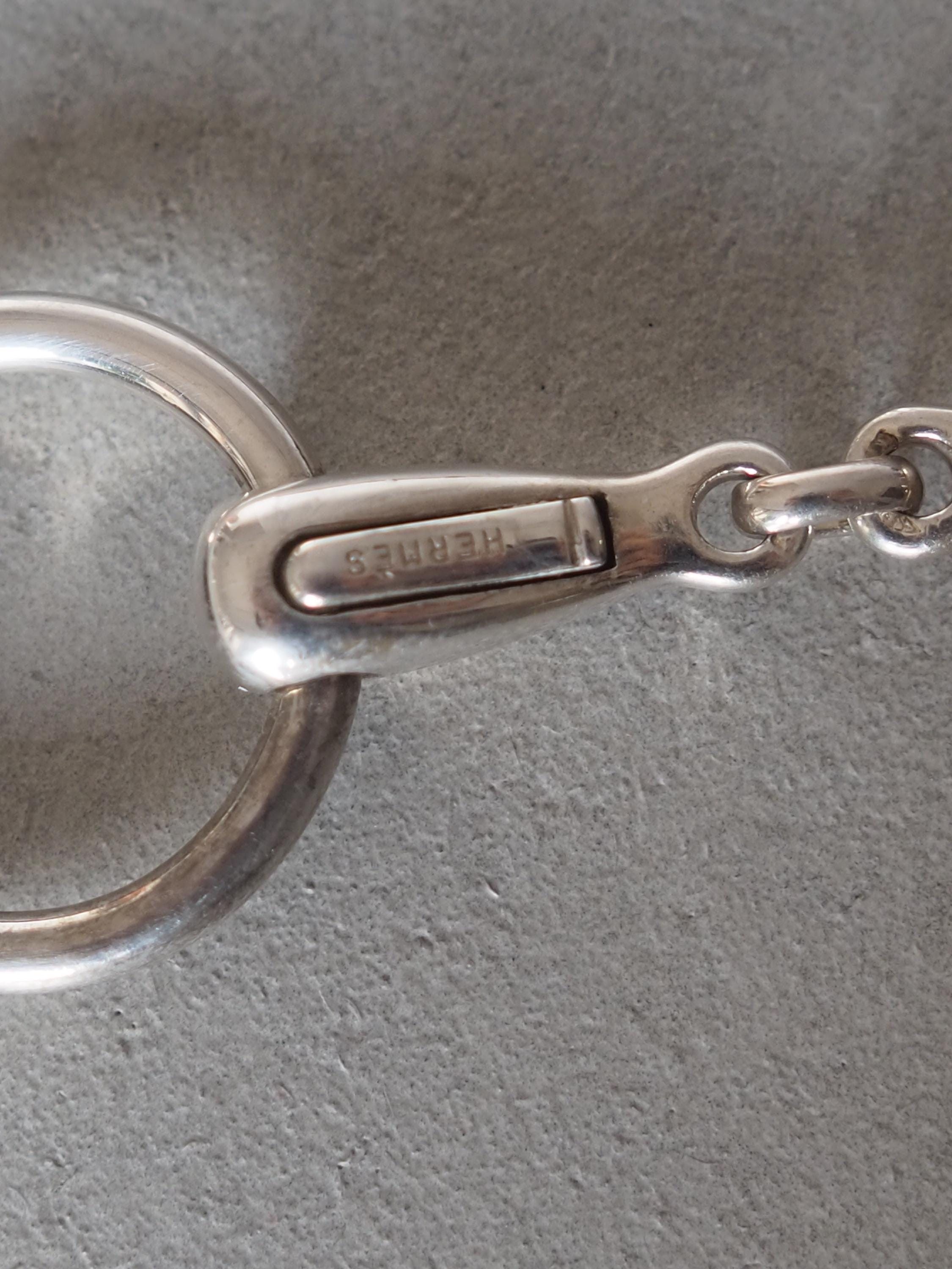 HERMES Horse Bit Key Ring SV 925 Silver Mors de Course Vintage Authentic