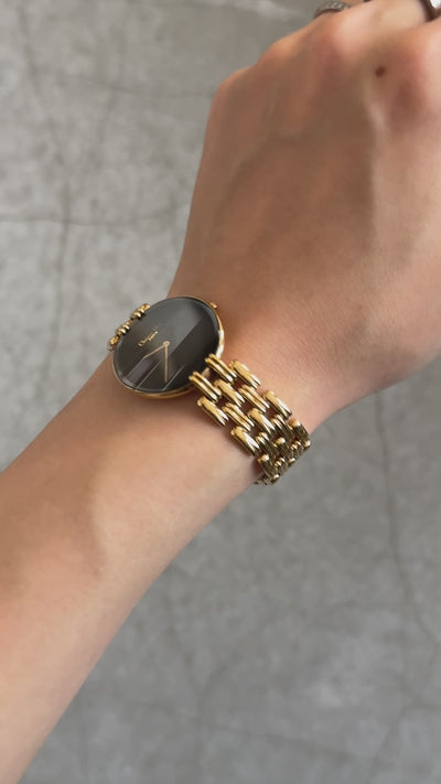 Christian Dior ブラックムーン バキラ ウォッチ 腕時計 ゴールド