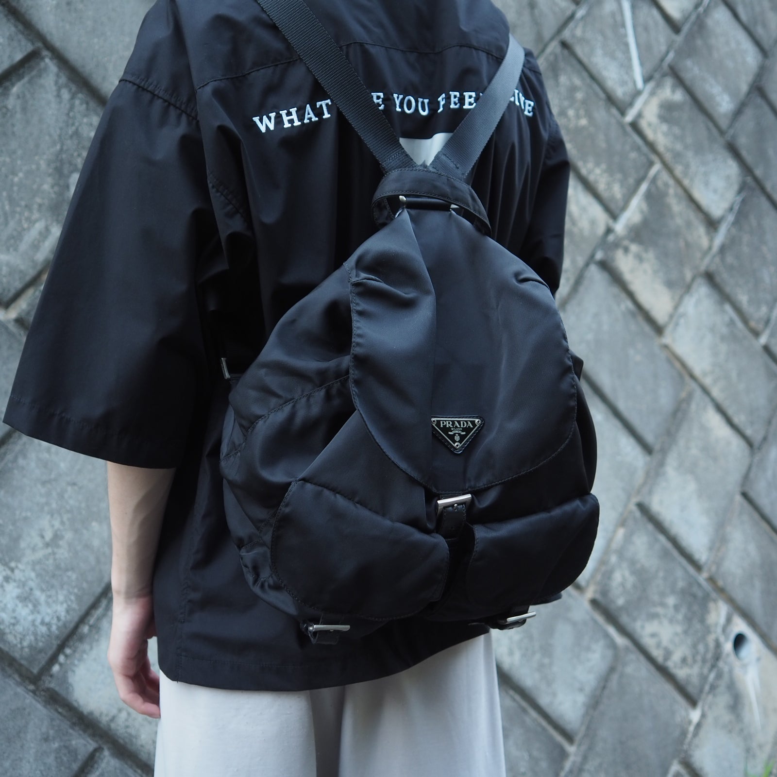 PRADA Nylon Rucksack Black