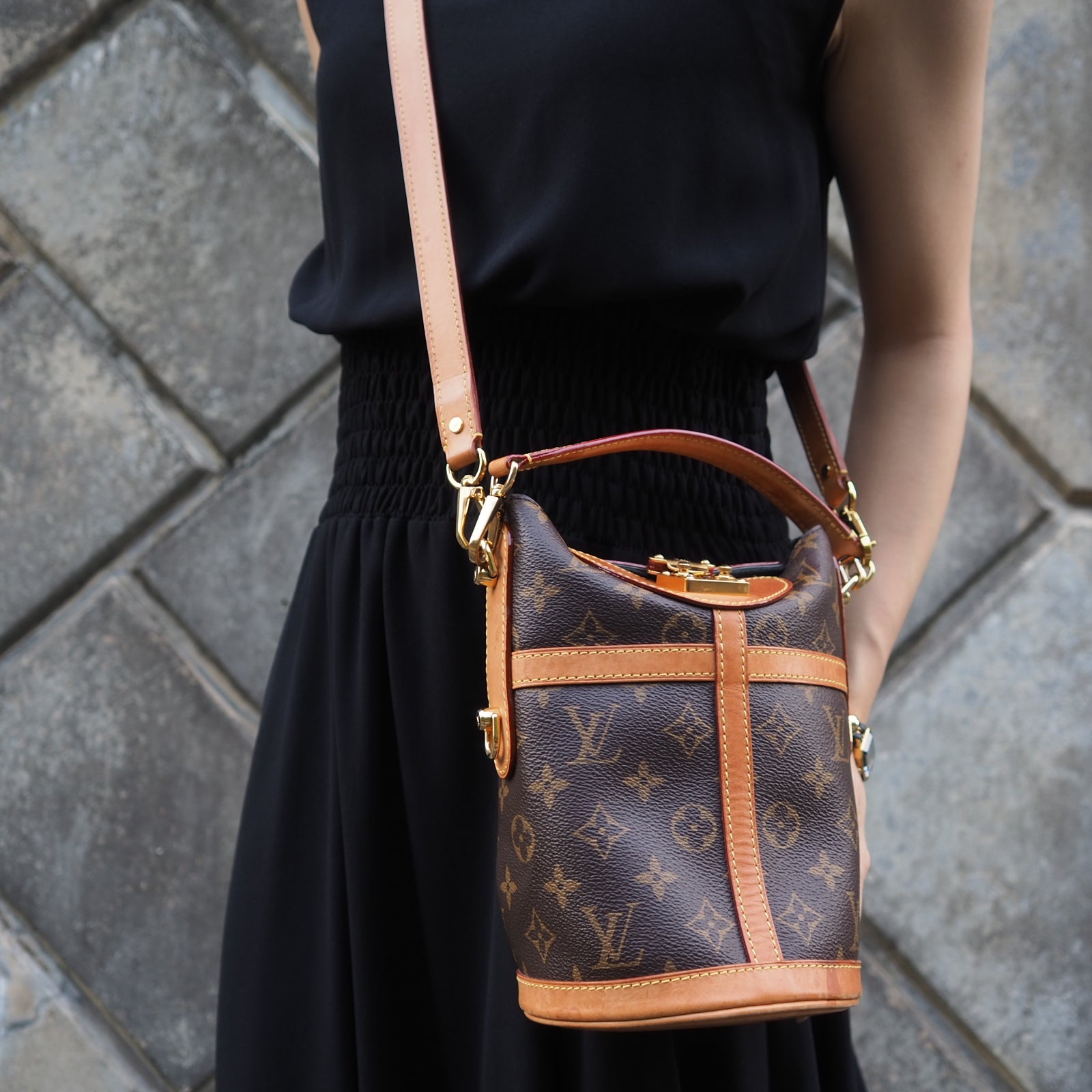 LOUIS VUITTON Monogram Duffel Shoulder Bag