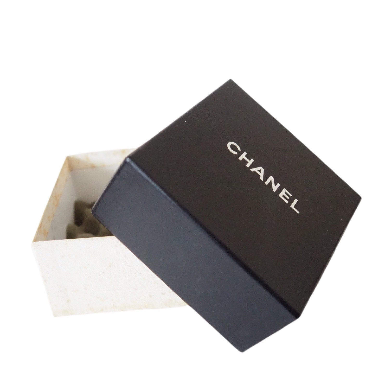 CHANEL COCO Chain Bangle Clear Silver Gold Plastic Box