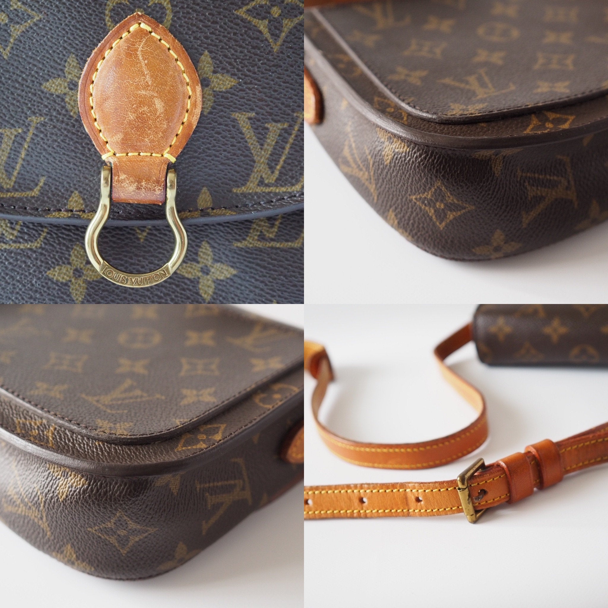 LOUIS VUITTON  Monogram Saint Cloud PM Shoulder Bag lV Vintage Cross body Authentic