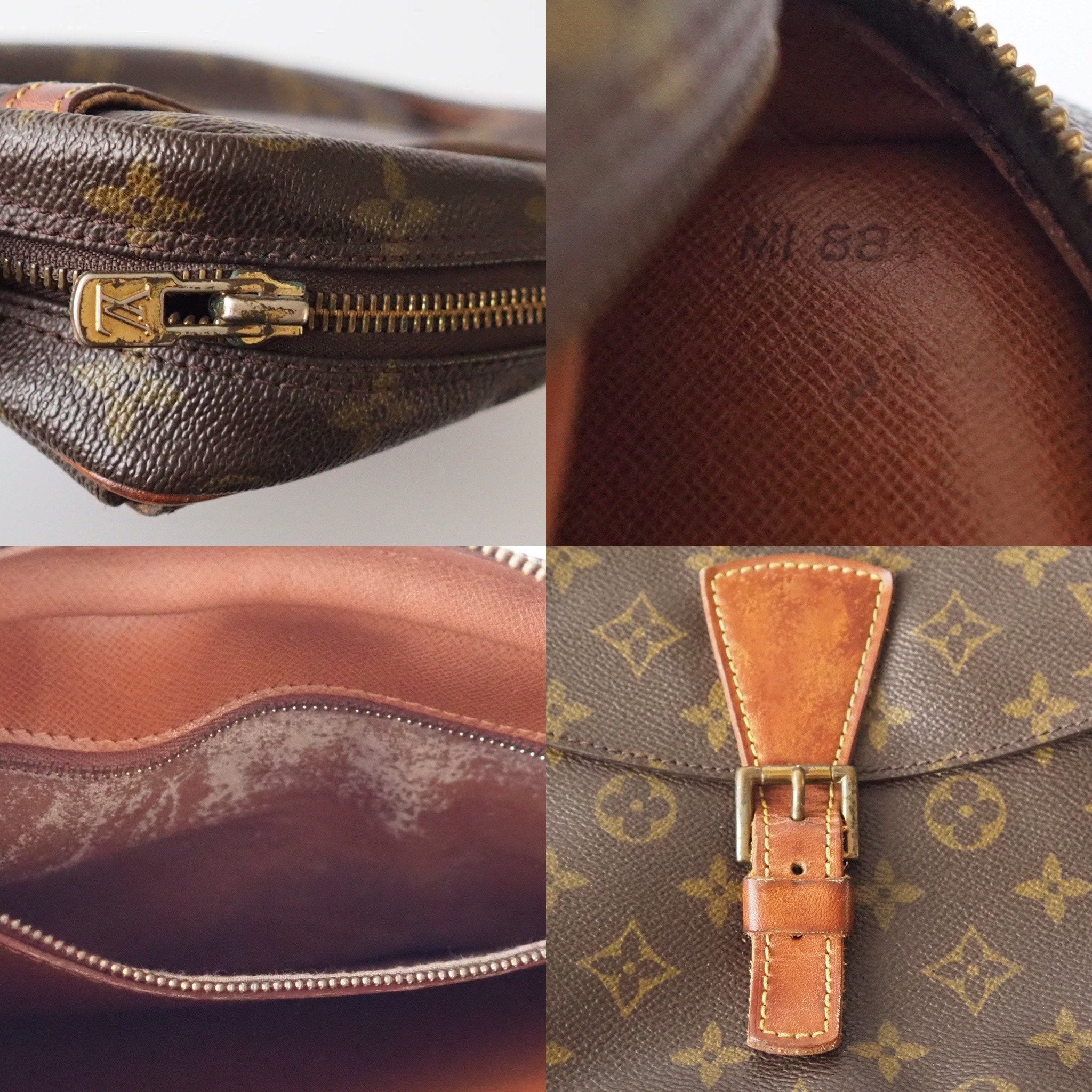 LOUIS VUITTON Monogram Jeune Fille PM Shoulder Bag Brown Authentic