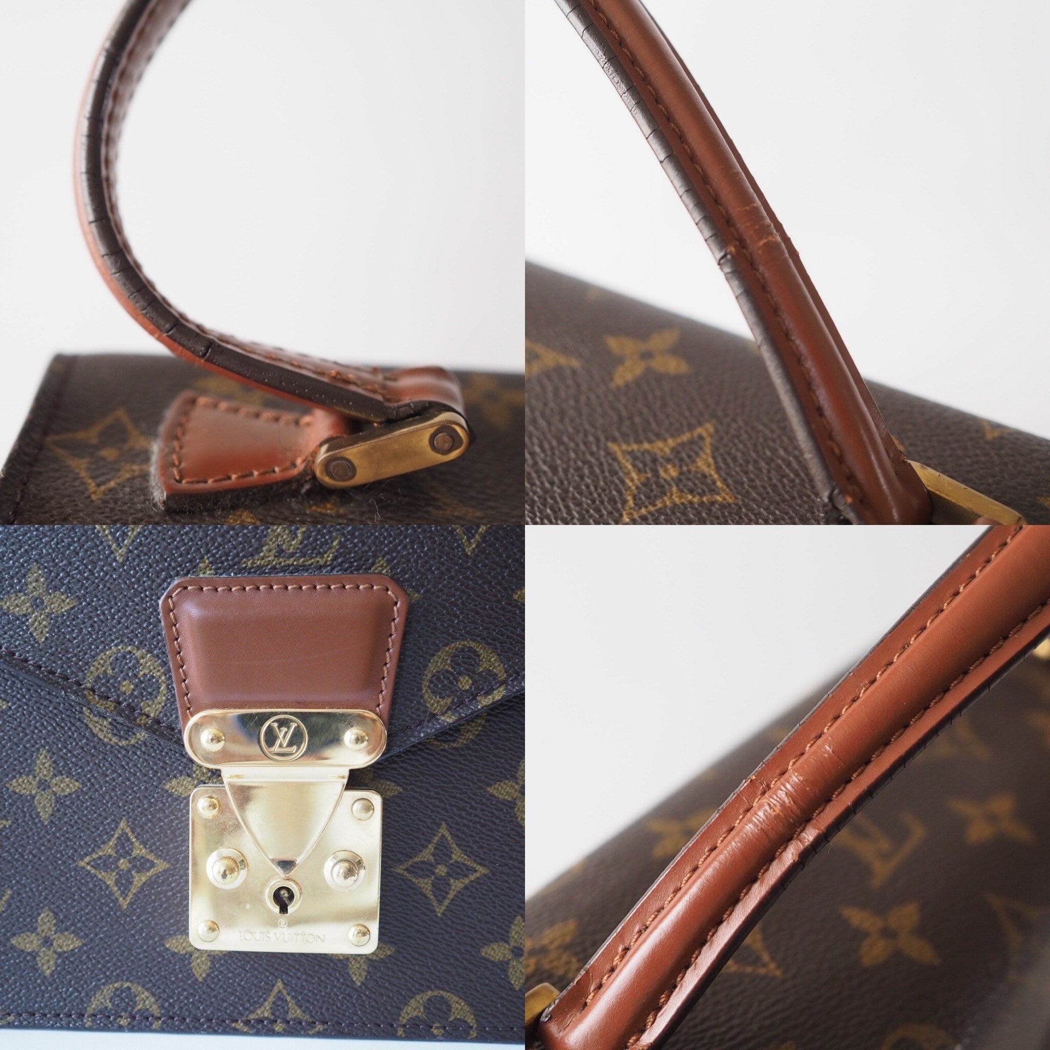 LOUIS VUITTON Monogram Concorde Hand Bag Authentic