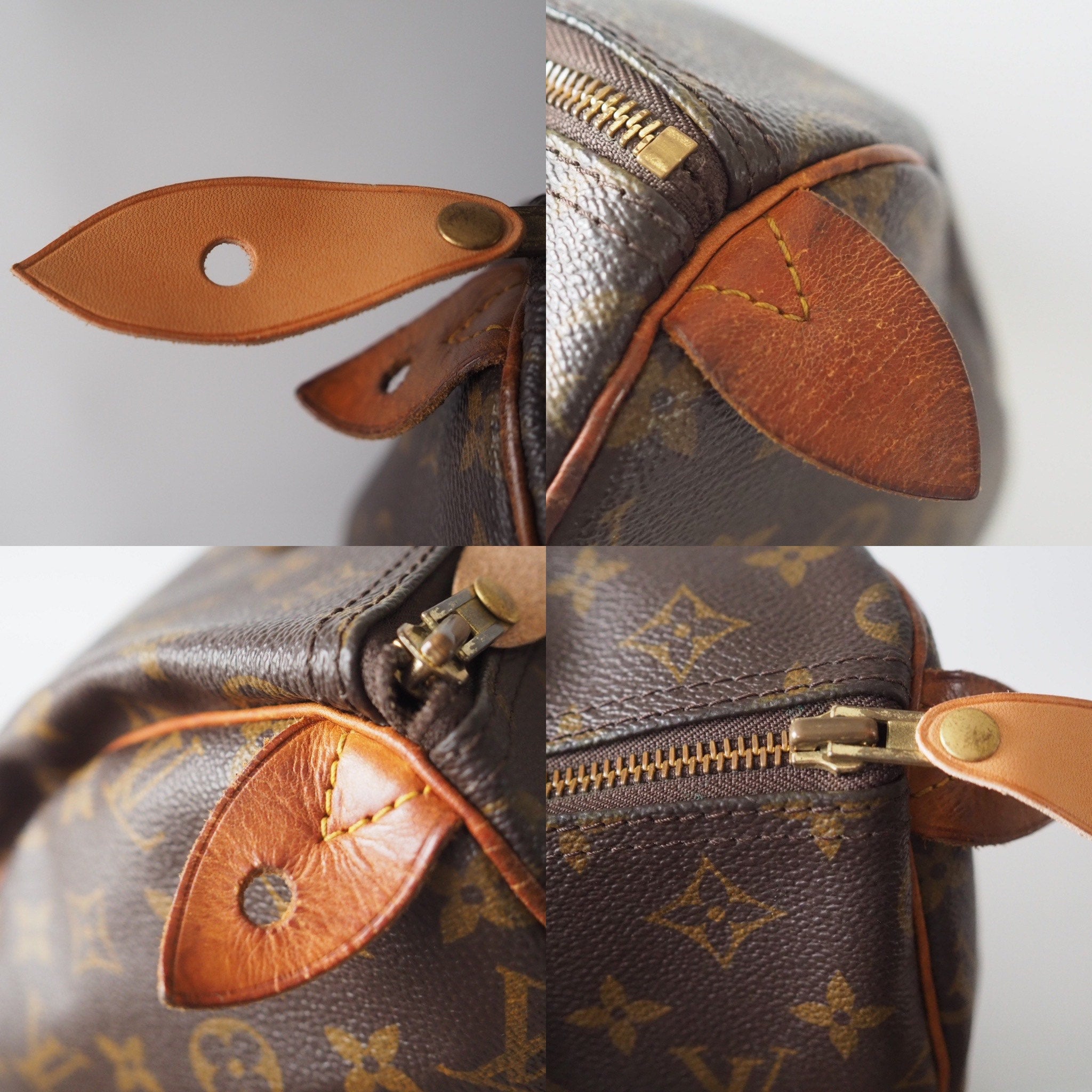 LOUIS VUITTON Speedy 30 Monogram Boston Hand Bag Purse Authentic