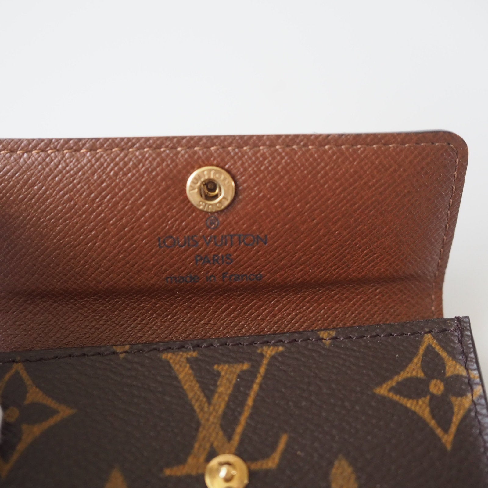 Louis Vuitton Monogram Card Case Cartes De Visite Brown Authentic