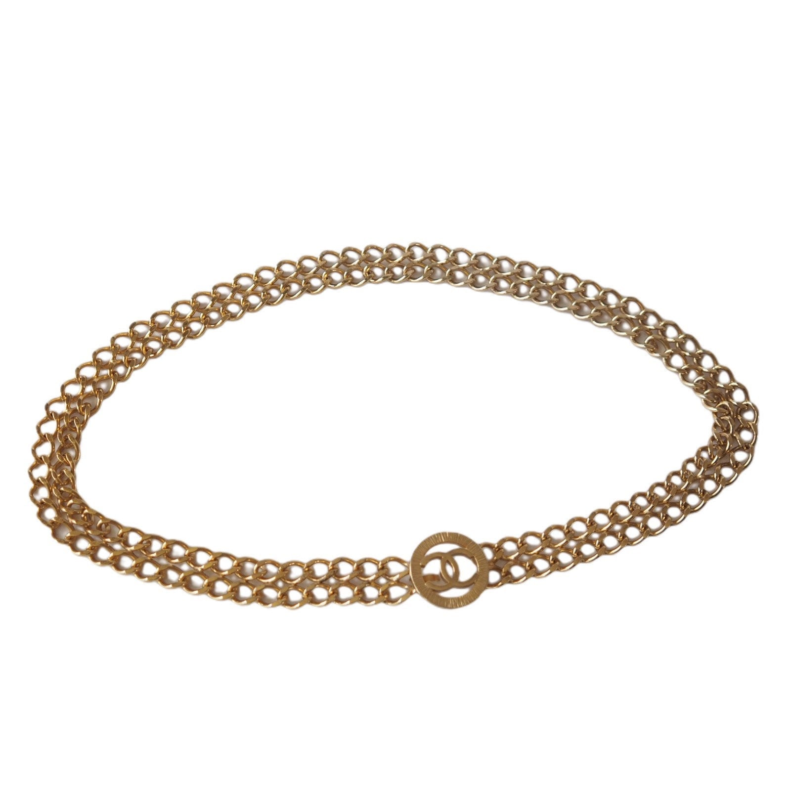 CHANEL Chain Belt CC Gold color  Authentic