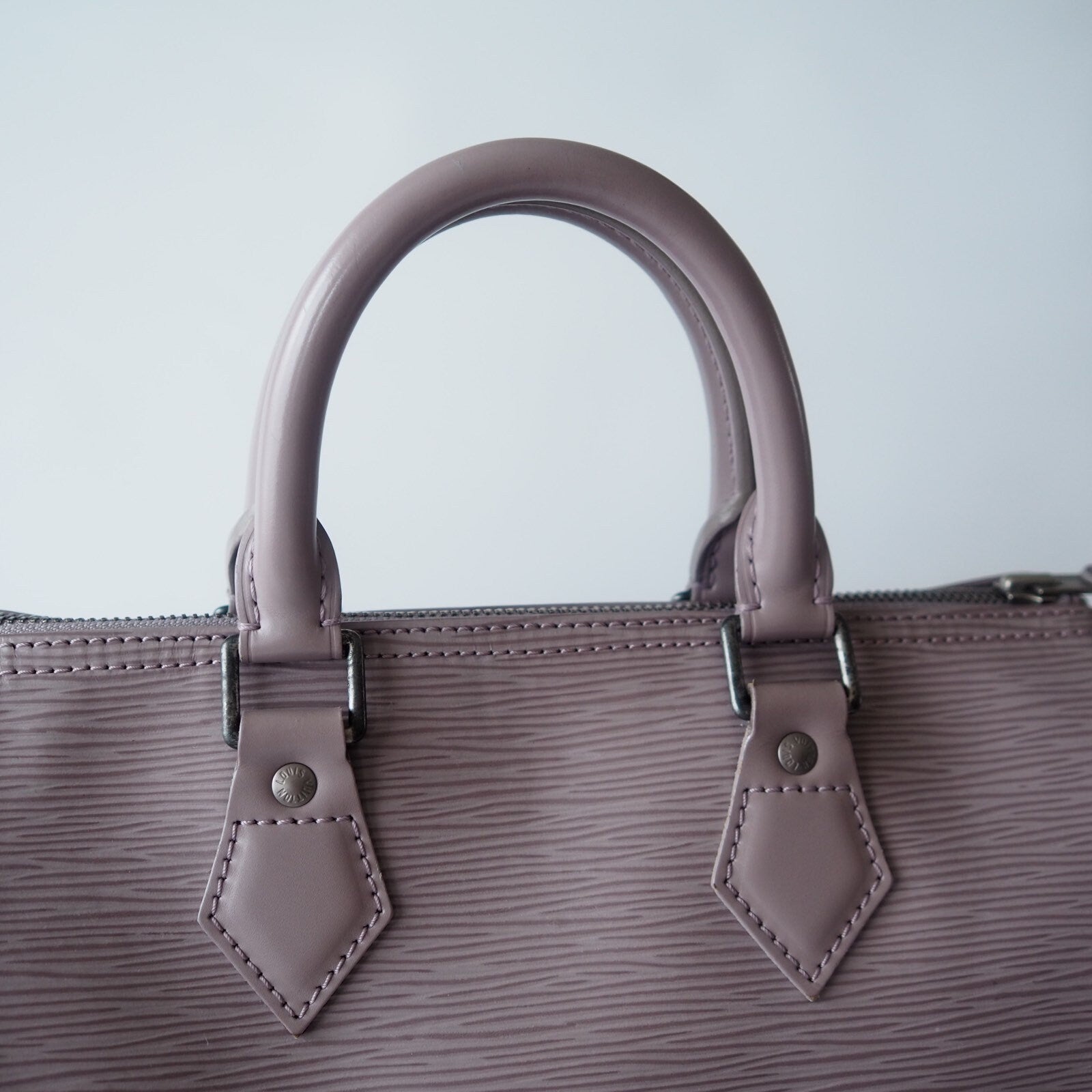 LOUIS VUITTON Speedy 25 Epi Boston Hand Bag lilac Authentic