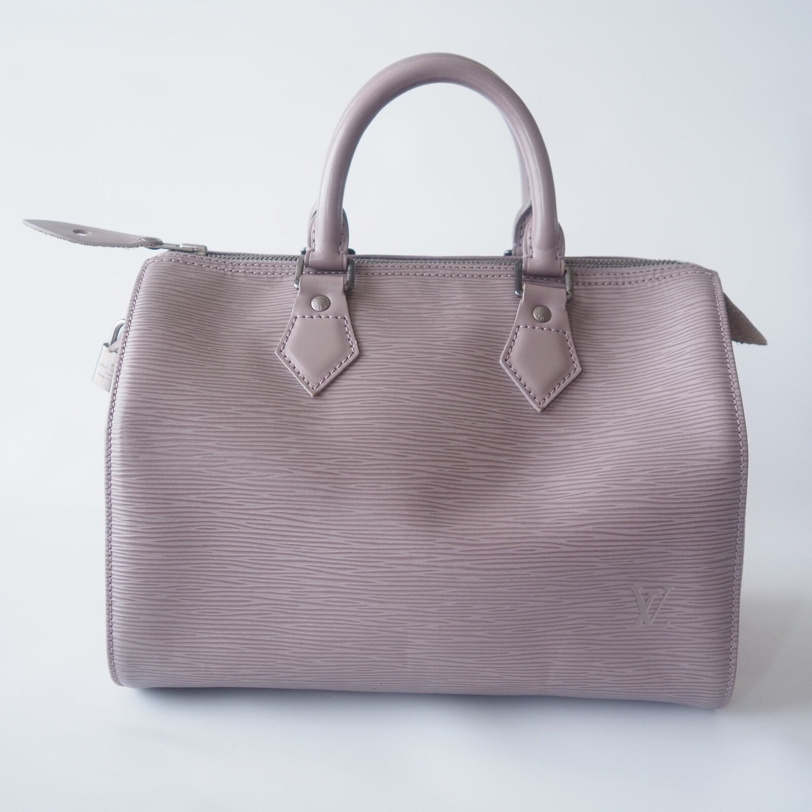 LOUIS VUITTON Speedy 25 Epi Boston Hand Bag lilac Authentic