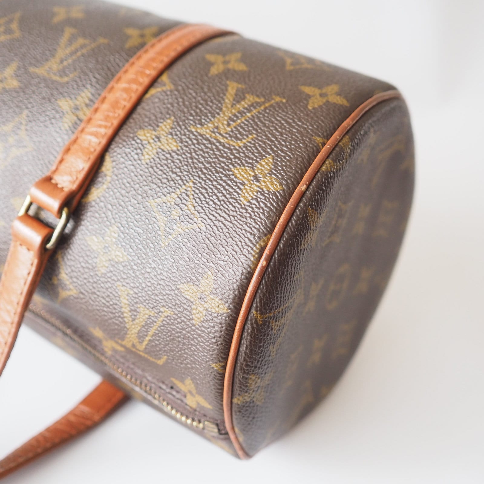 LOUIS VUITTON Monogram Papillon 30 Boston bag M51385 Brown  Authentic