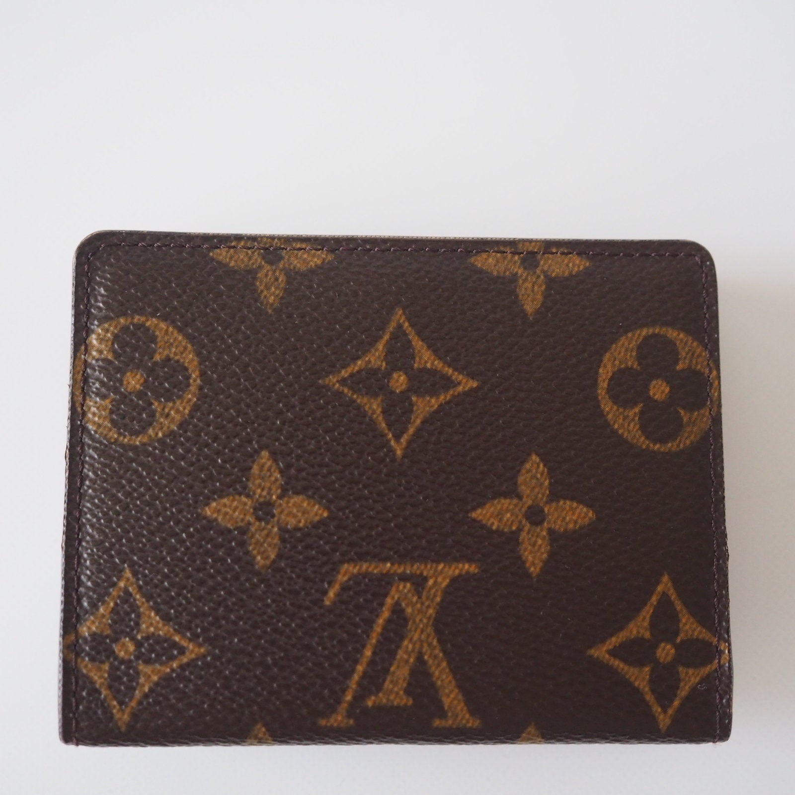 Louis Vuitton Monogram Card Case Cartes De Visite Brown Authentic